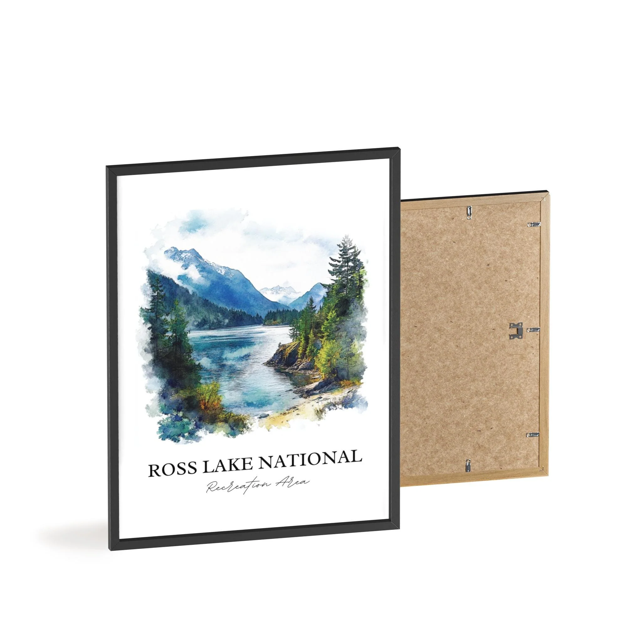 Ross Lake, USA – Watercolor Art Print - Image 8