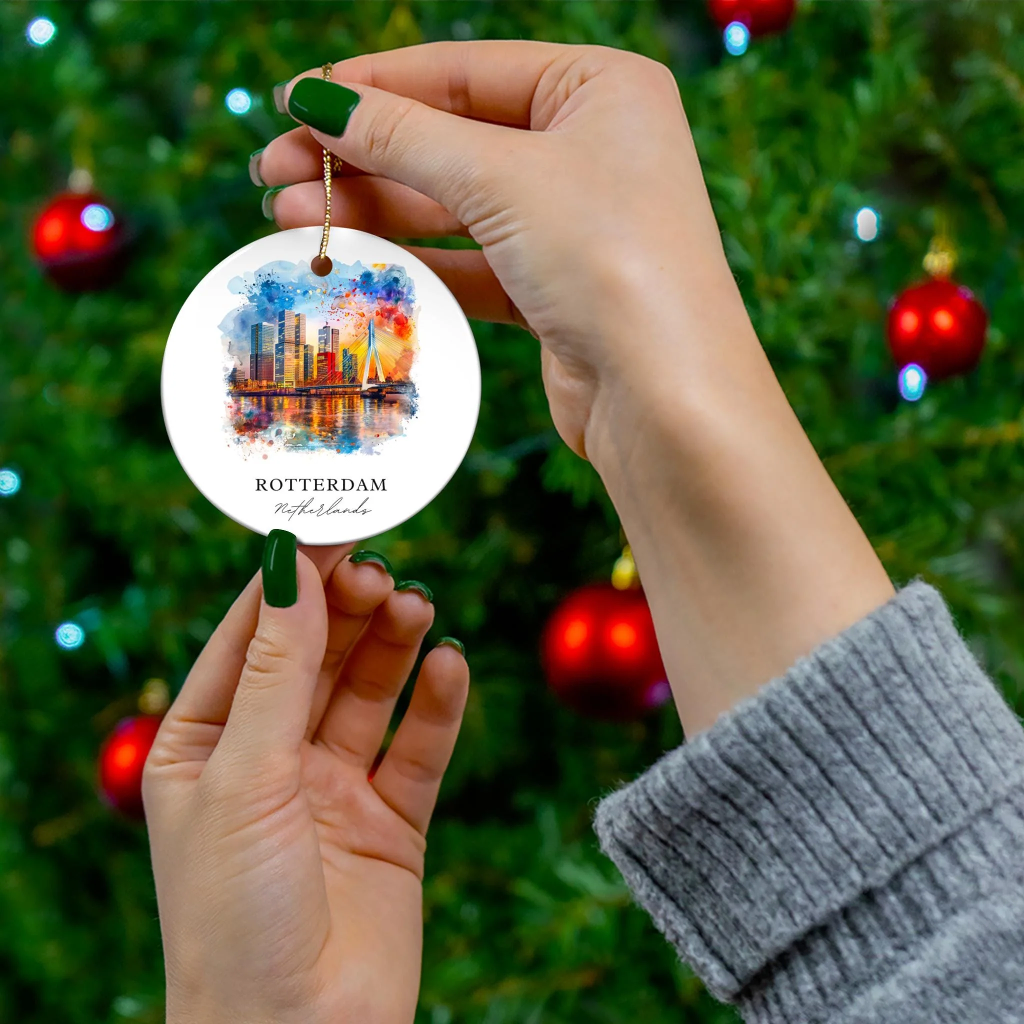 Rotterdam Ornament: Unique Rotterdam Souvenir, Rotterdam Xmas Decor, and Authentic Rotterdam Netherlands Christmas Gift - Image 3