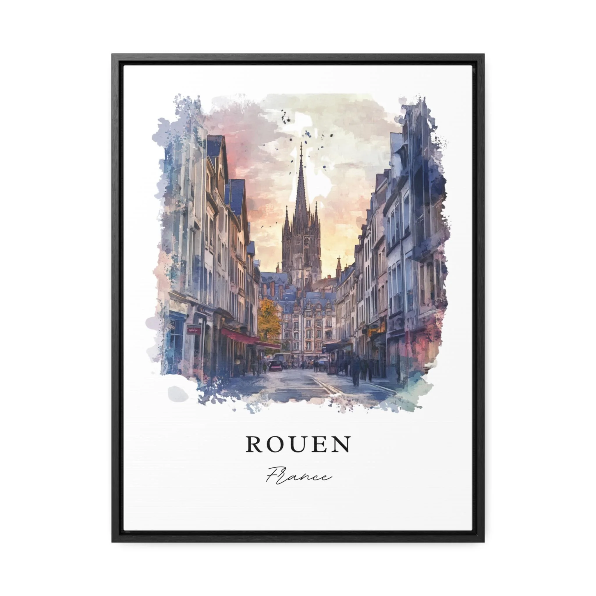 Rouen, France – Watercolor Art Print - Image 6