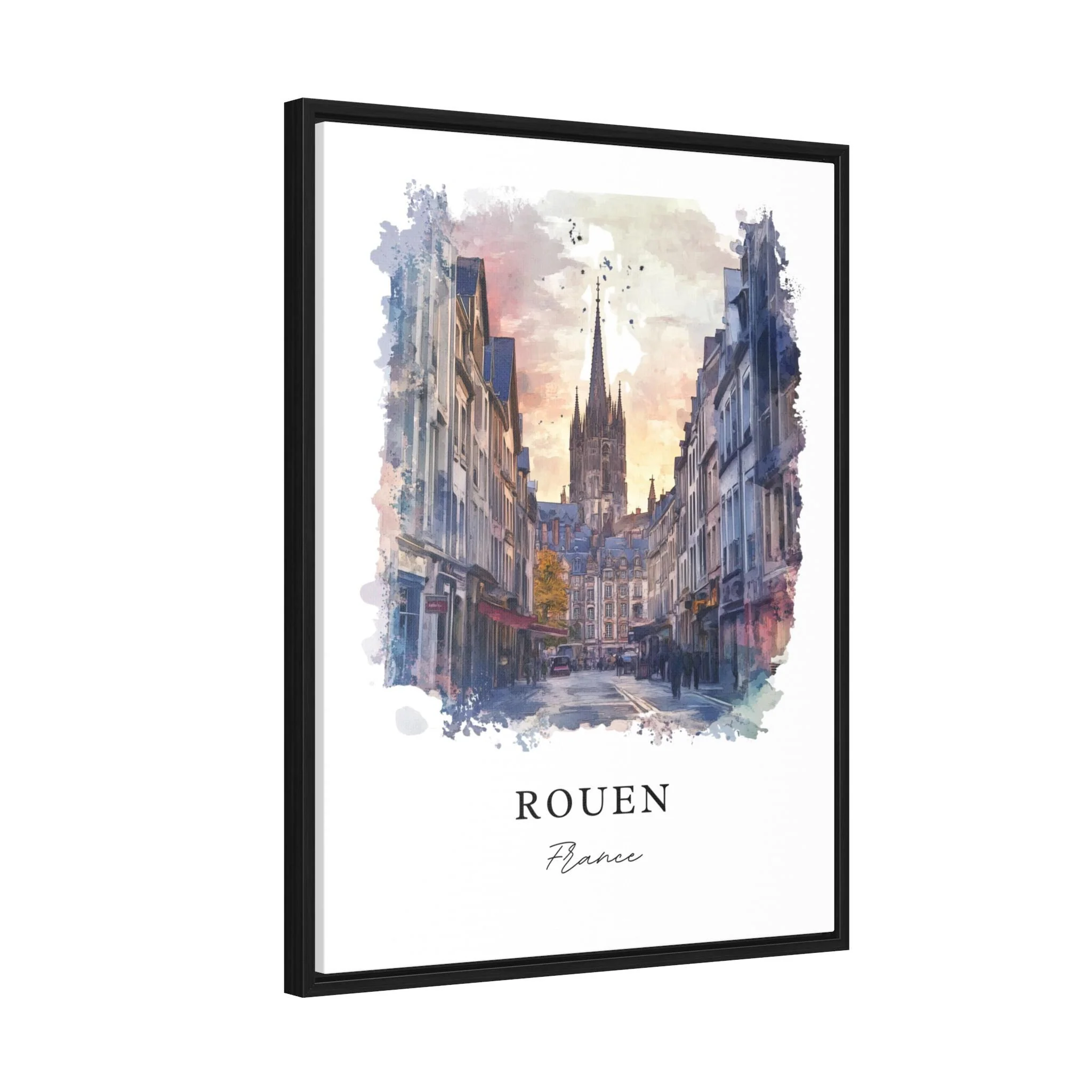 Rouen, France – Watercolor Art Print - Image 7