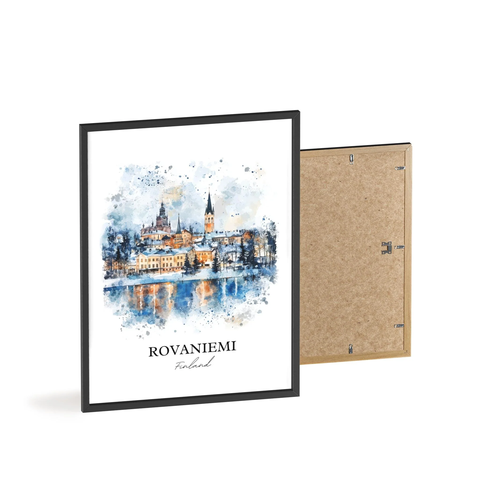 Rovaniemi, Finland – Watercolor Art Print - Image 8