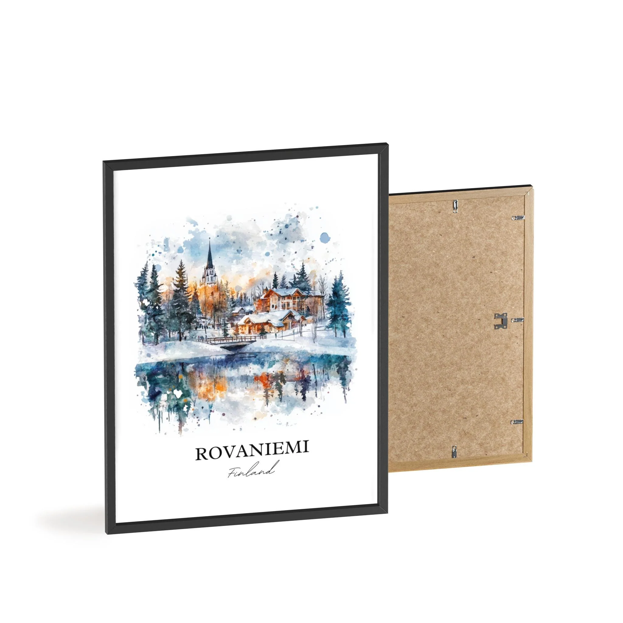 Rovaniemi, Finland – Watercolor Art Print - Image 8