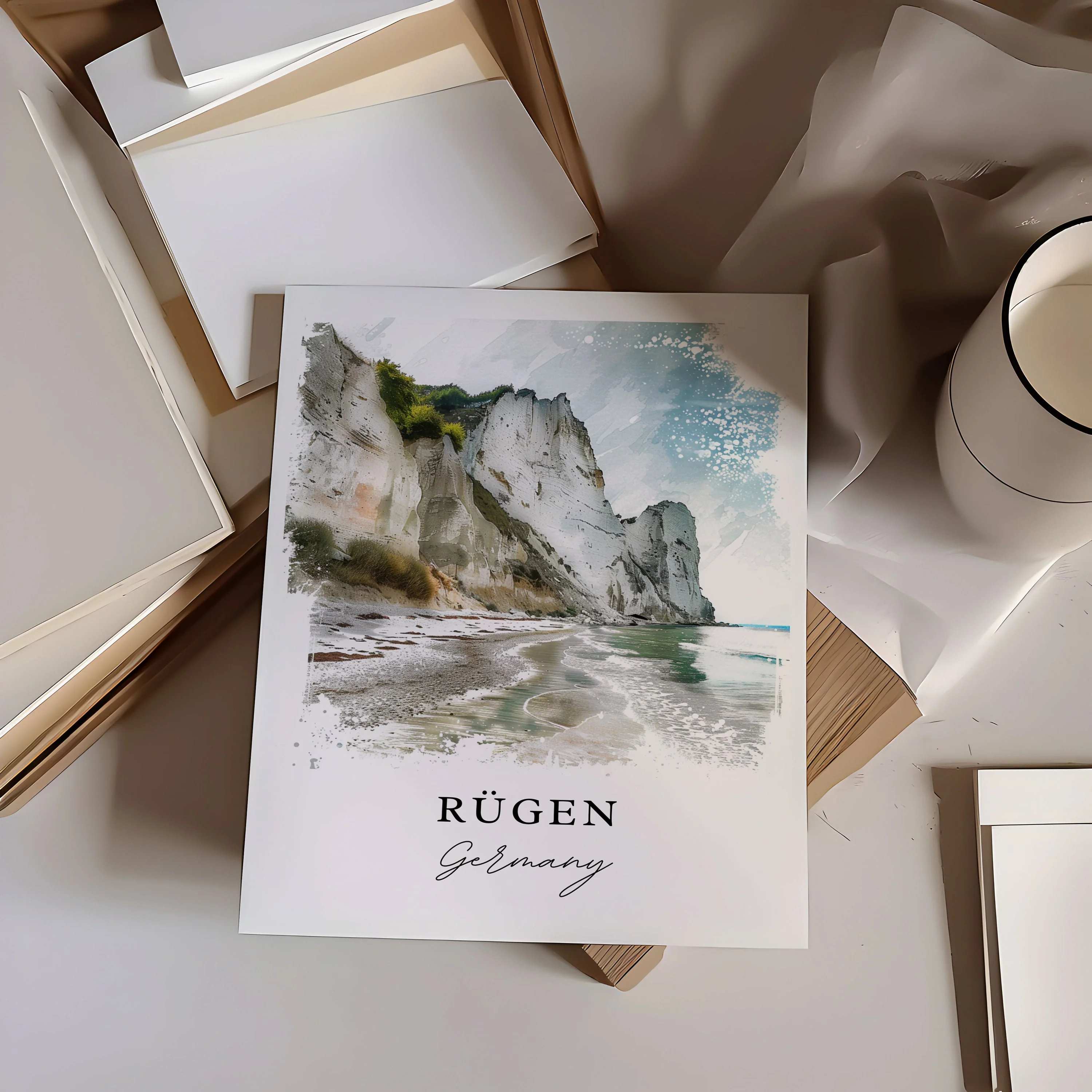 Rugen, Germany – Watercolor Art Print - Image 3