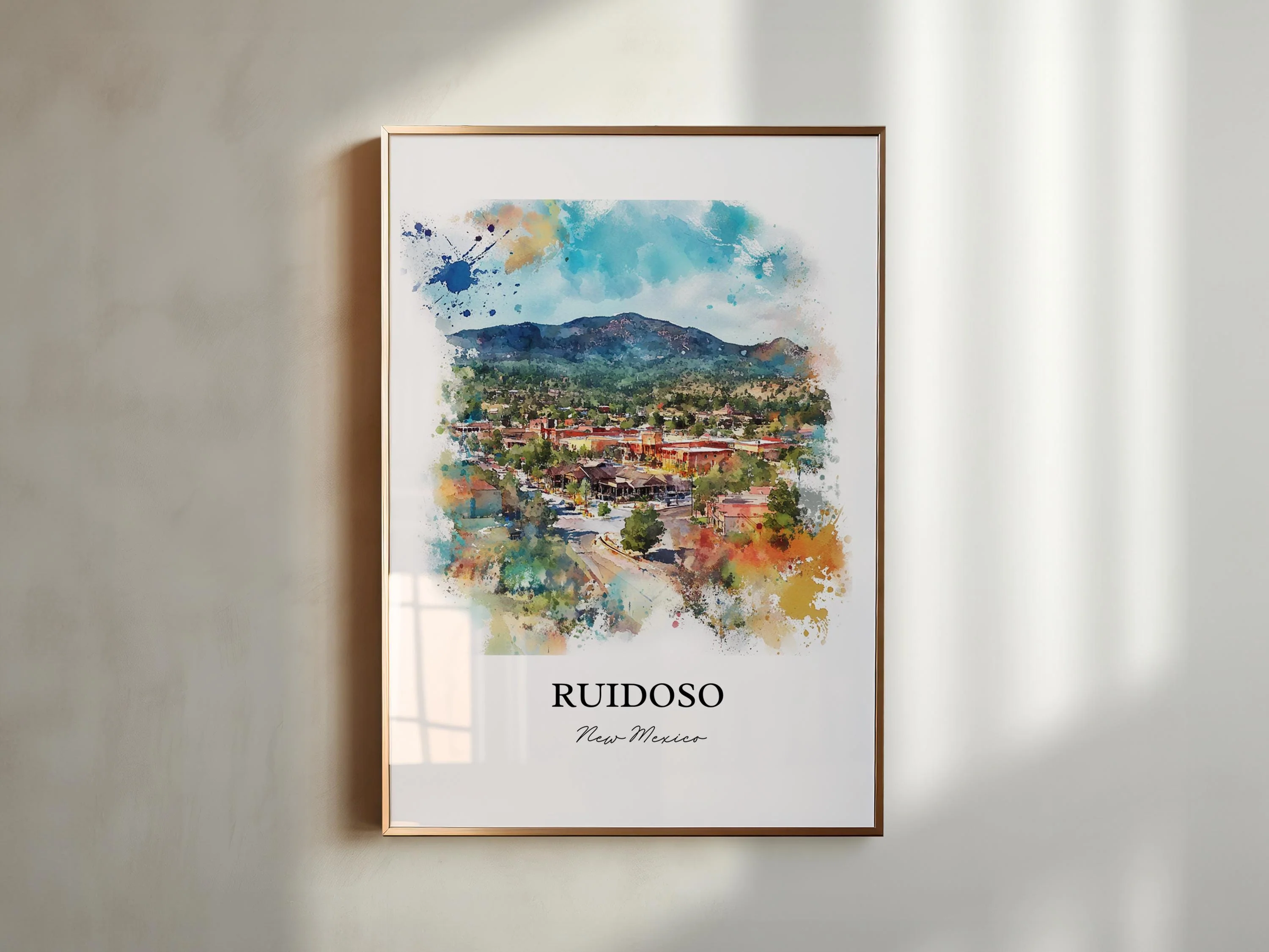 Ruidoso, New Mexico – Watercolor Art Print of Sierra Blanca Mountains - Image 6