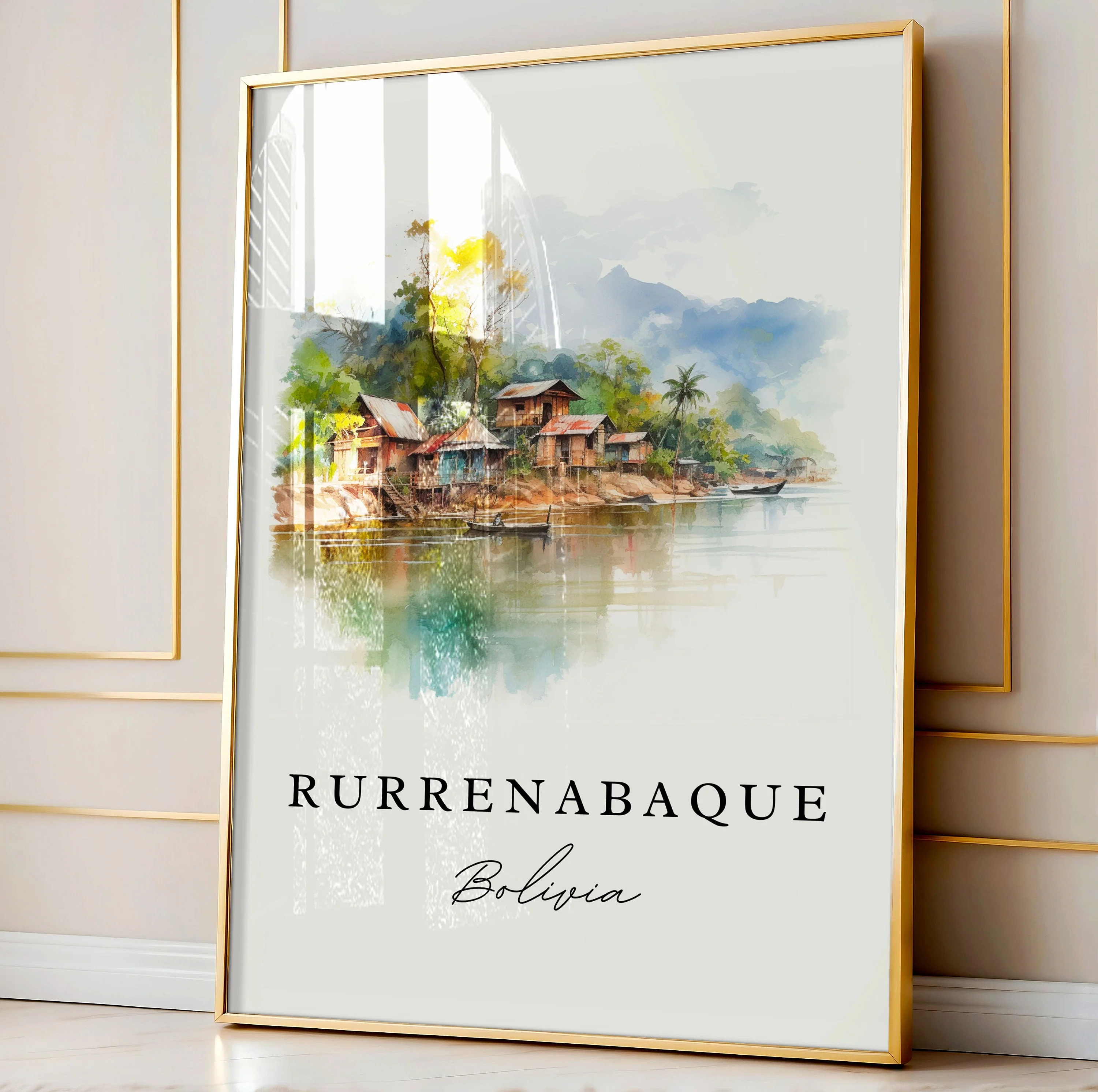 Rurrenabaque, Bolivia – Watercolor Art Print - Image 3