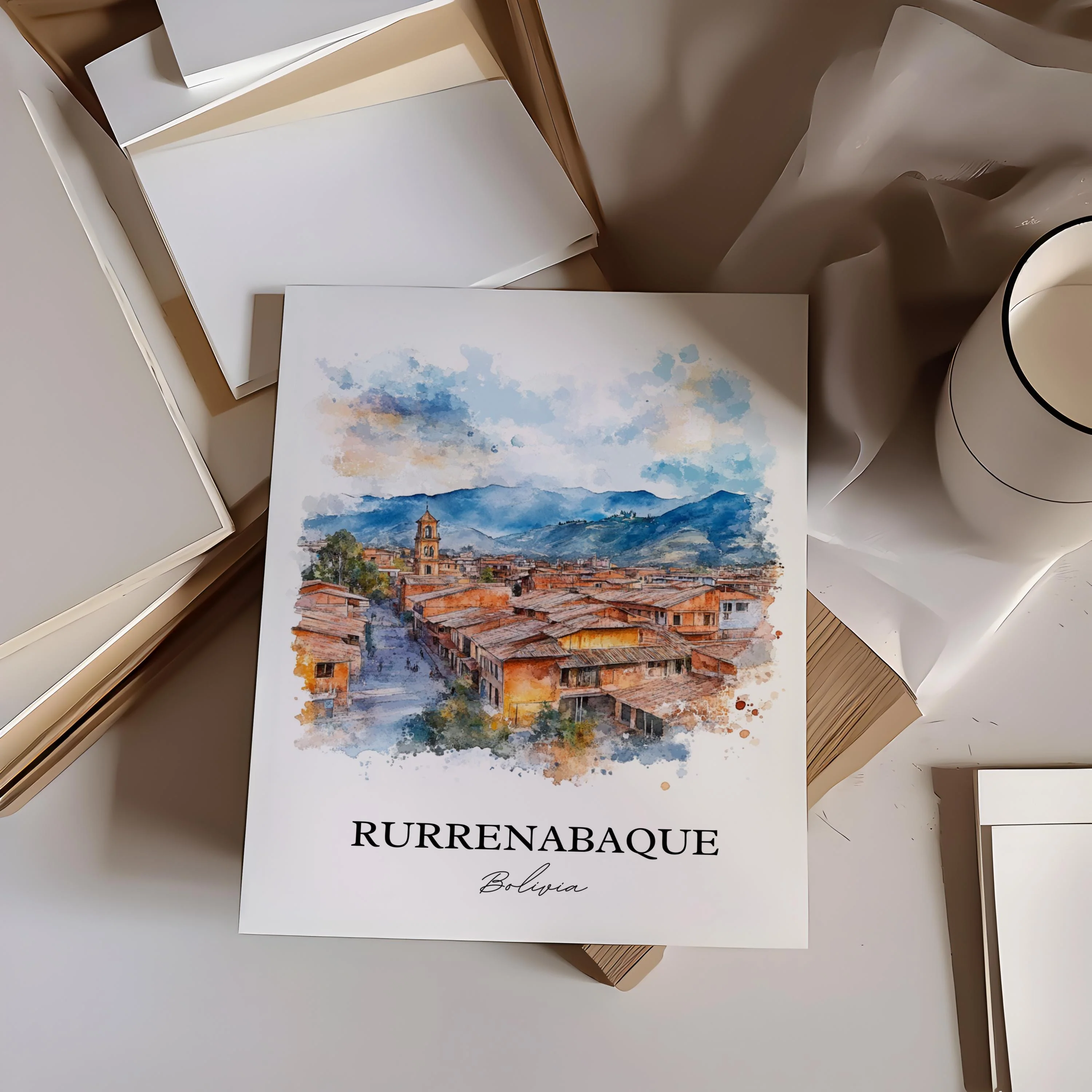 Rurrenabaque, Bolivia – Watercolor Art Print - Image 5