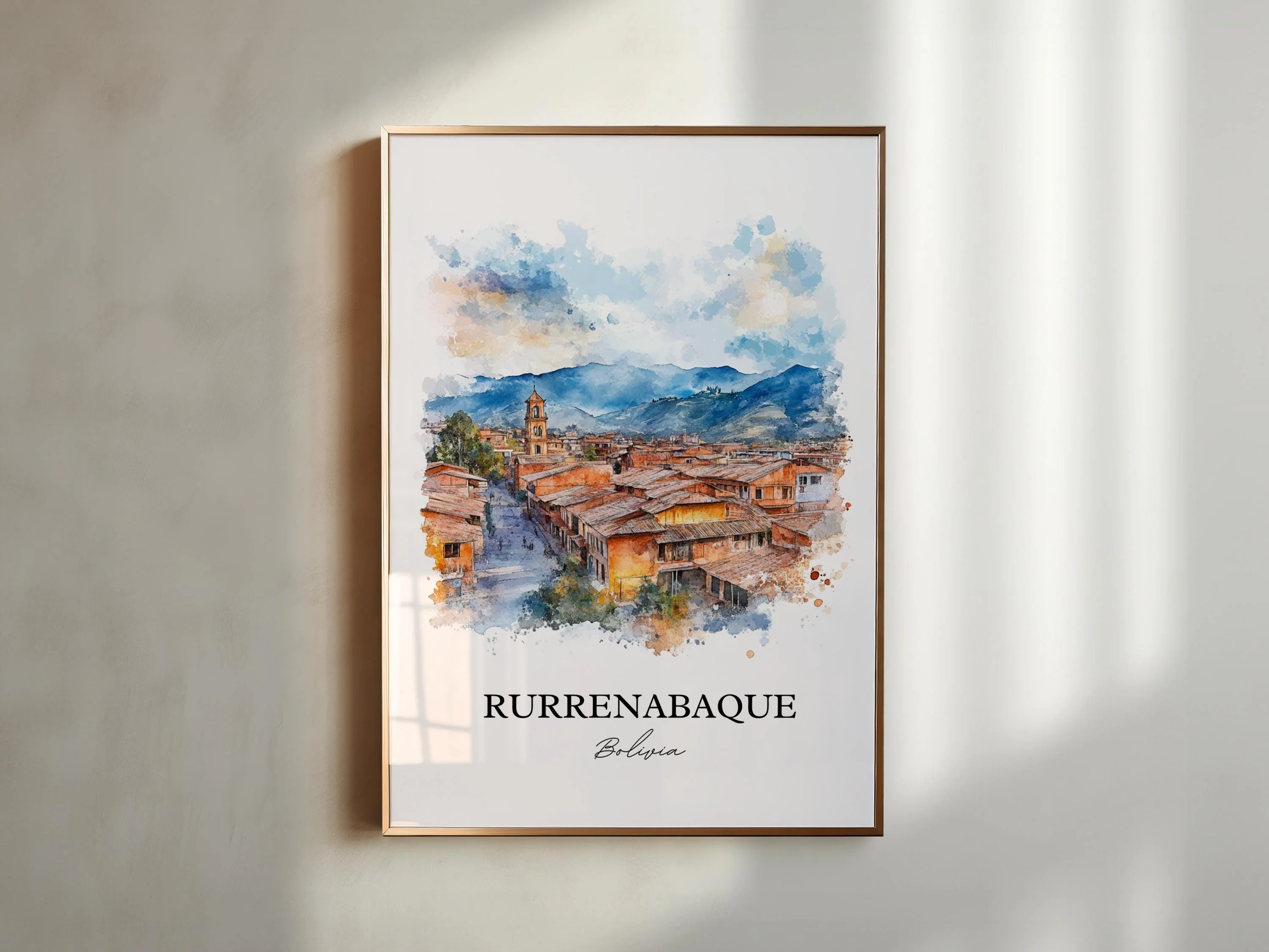 Rurrenabaque, Bolivia – Watercolor Art Print - Image 3