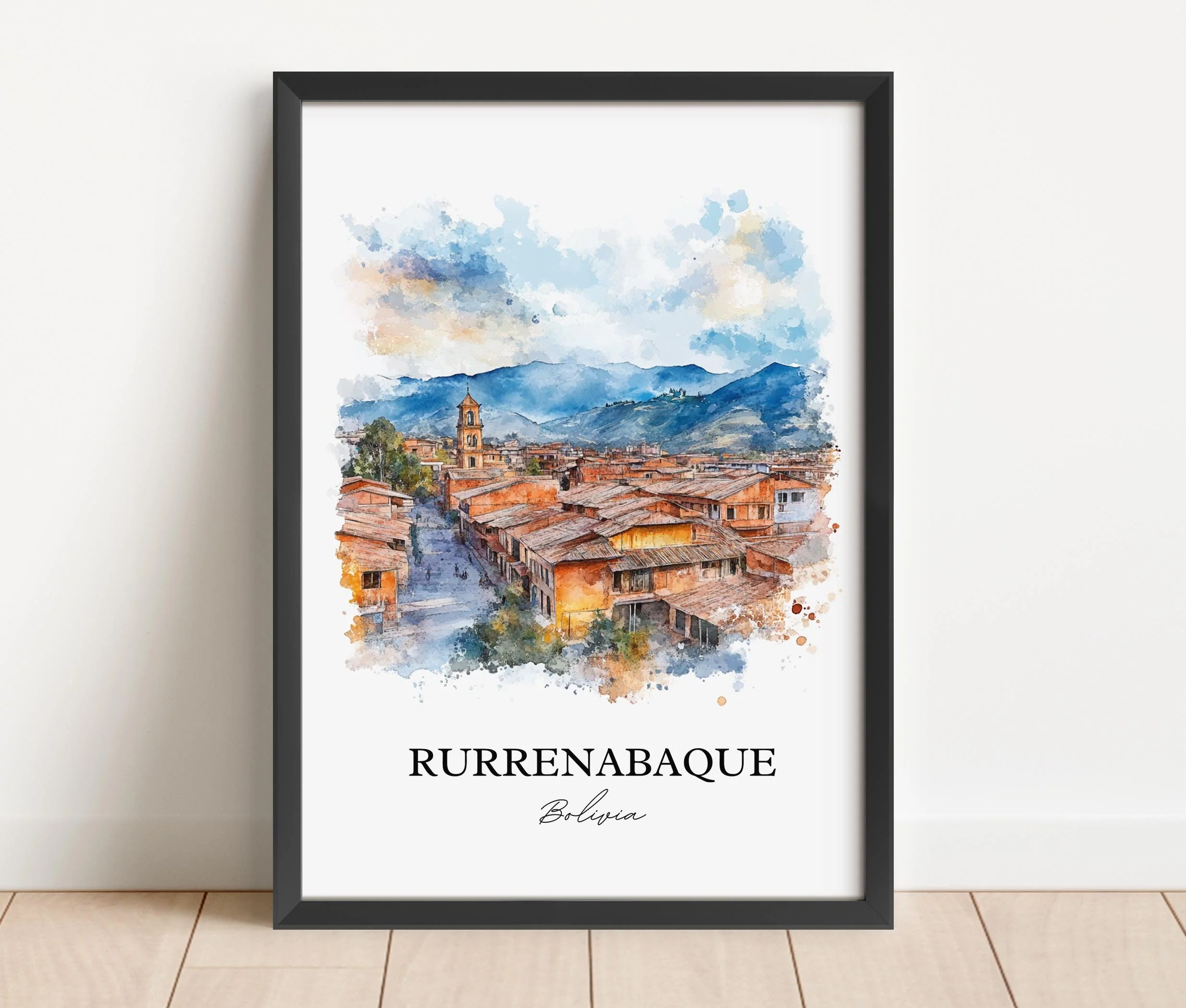 Rurrenabaque, Bolivia – Watercolor Art Print - Image 6