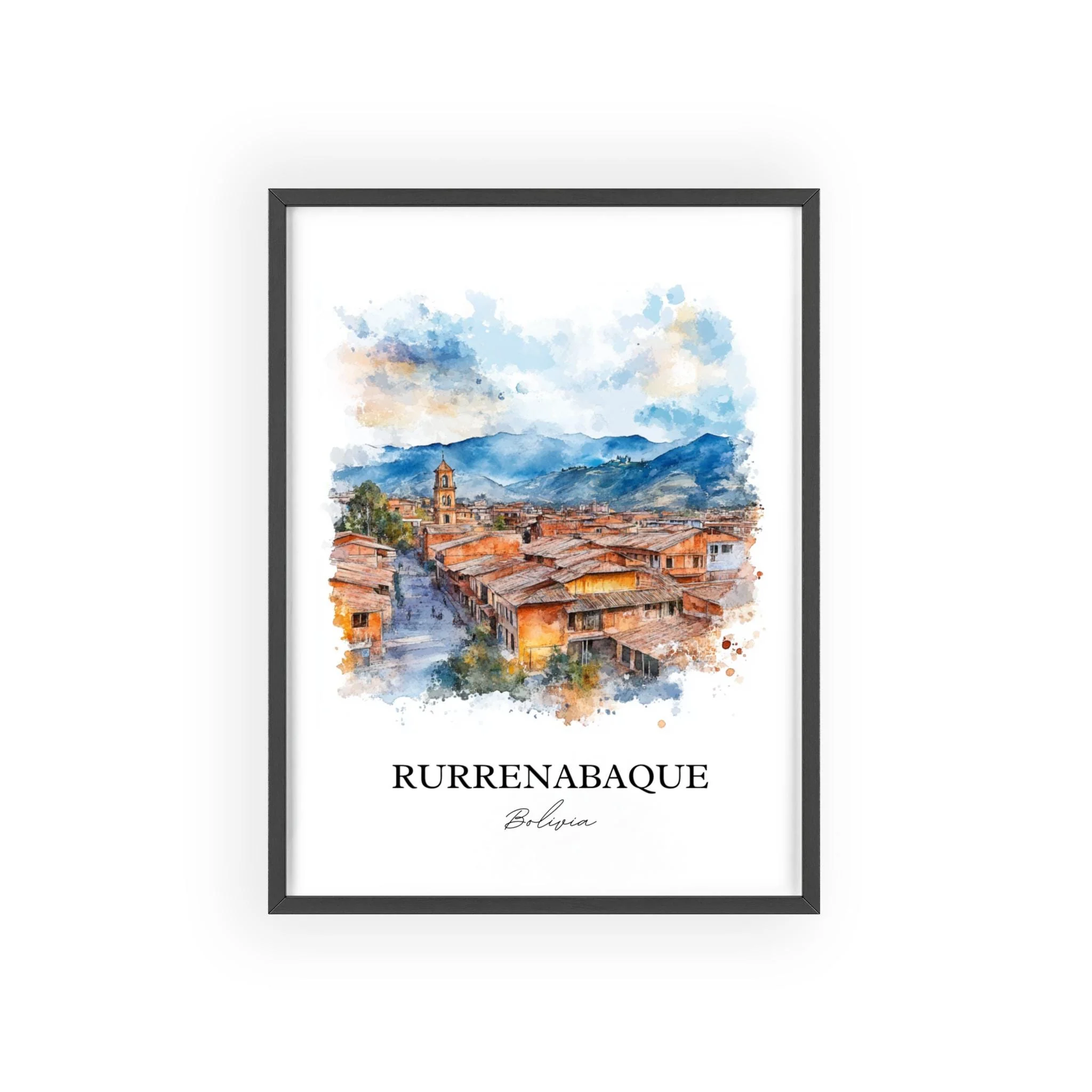 Rurrenabaque, Bolivia – Watercolor Art Print - Image 7