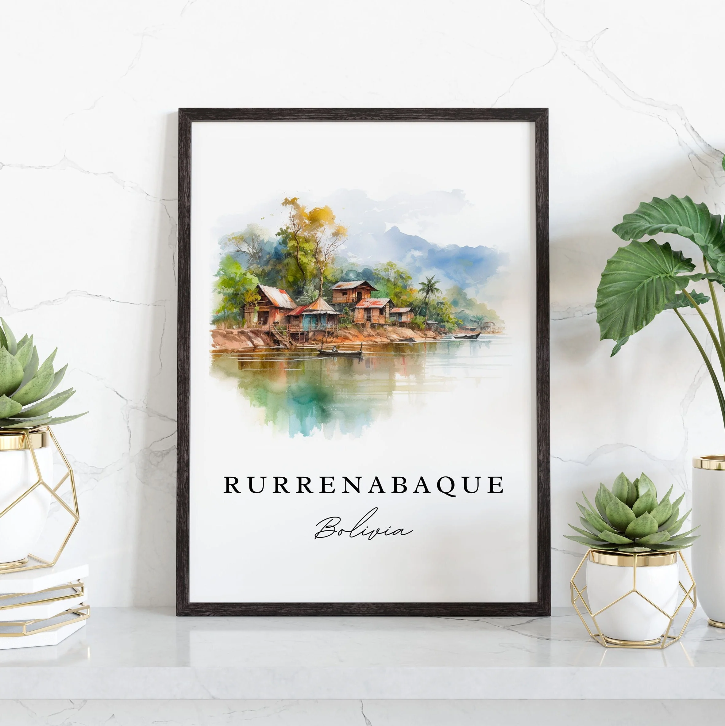 Rurrenabaque, Bolivia – Watercolor Art Print - Image 4
