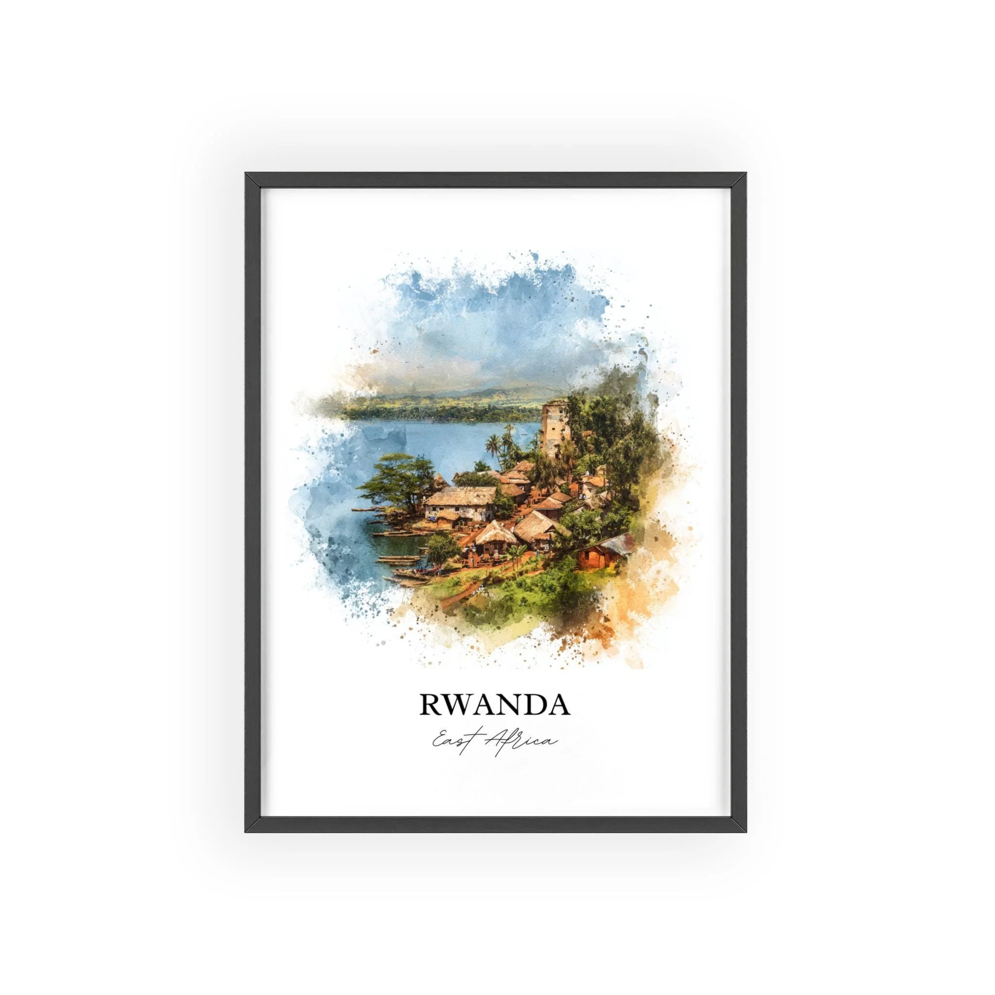 Rwanda, Africa – Watercolor Art Print - Image 7