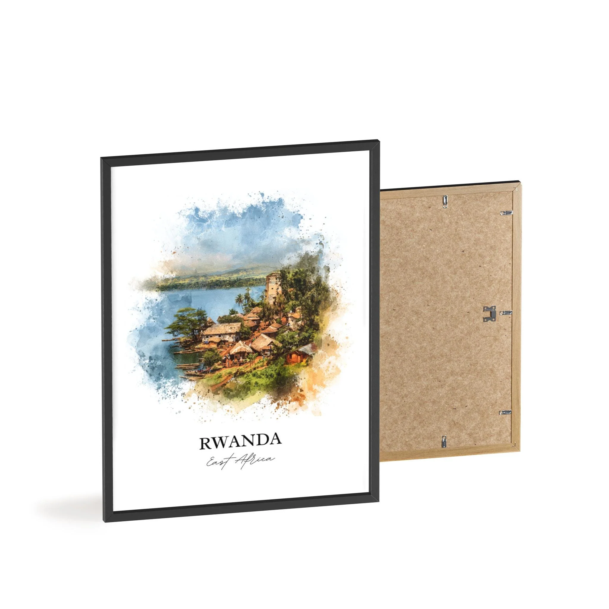 Rwanda, Africa – Watercolor Art Print - Image 8