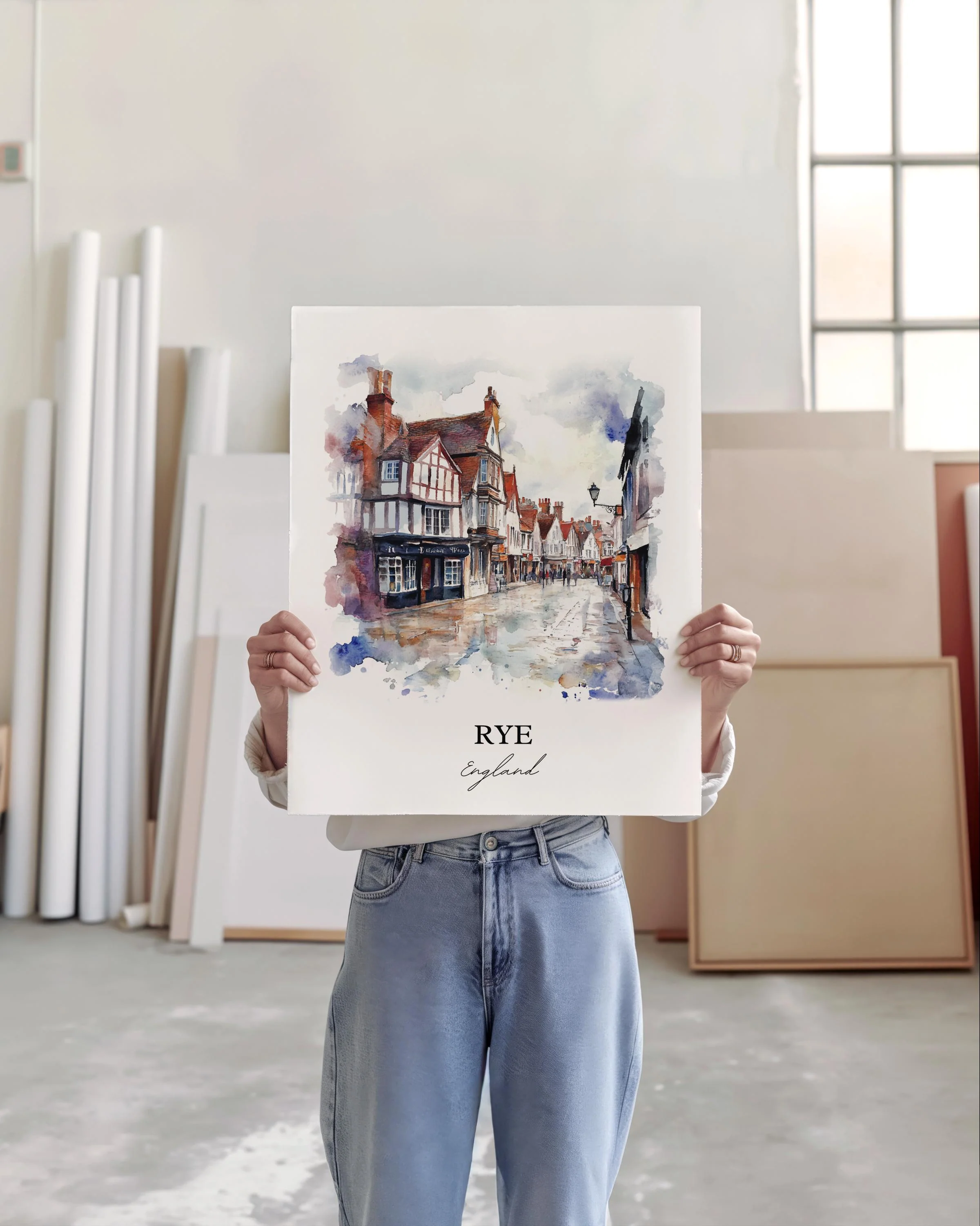 Rye, England – Watercolor Art Print - Image 4