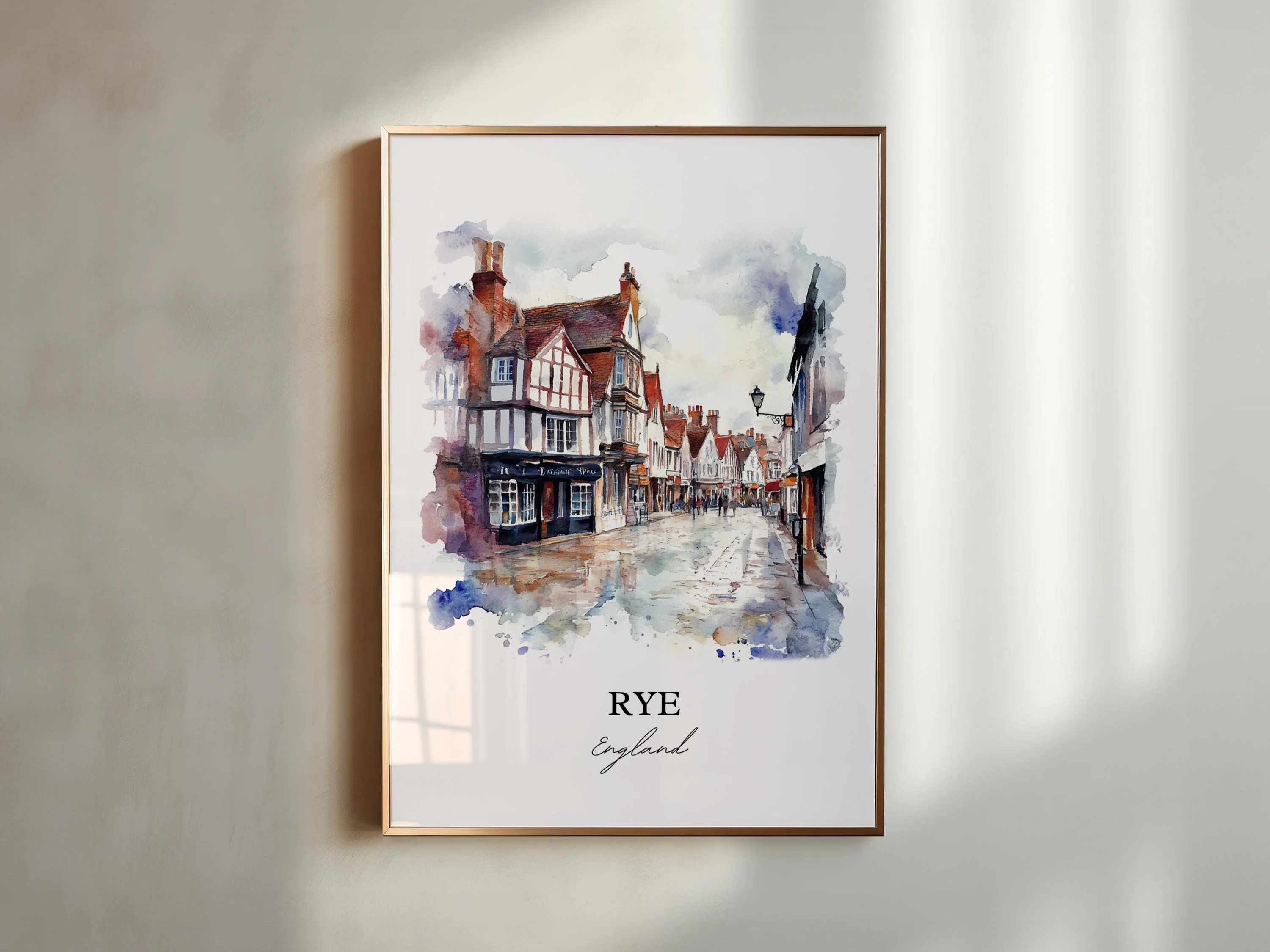 Rye, England – Watercolor Art Print - Image 3