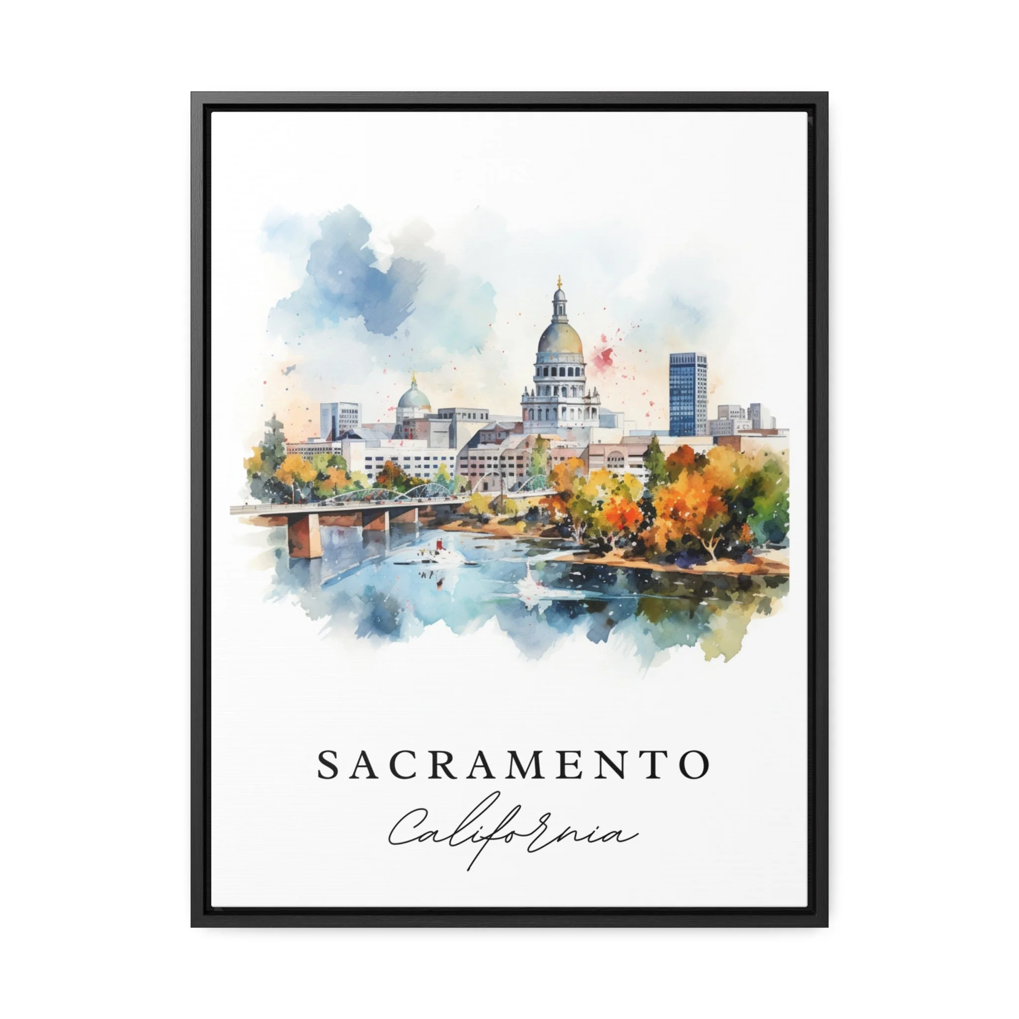 Sacramento, California – Watercolor Art Print - Image 6