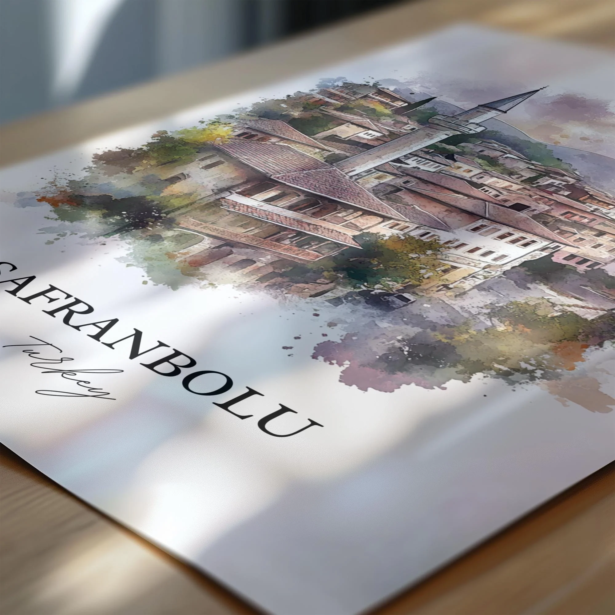 Safranbolu, Turkey – Watercolor Art Print - Image 2