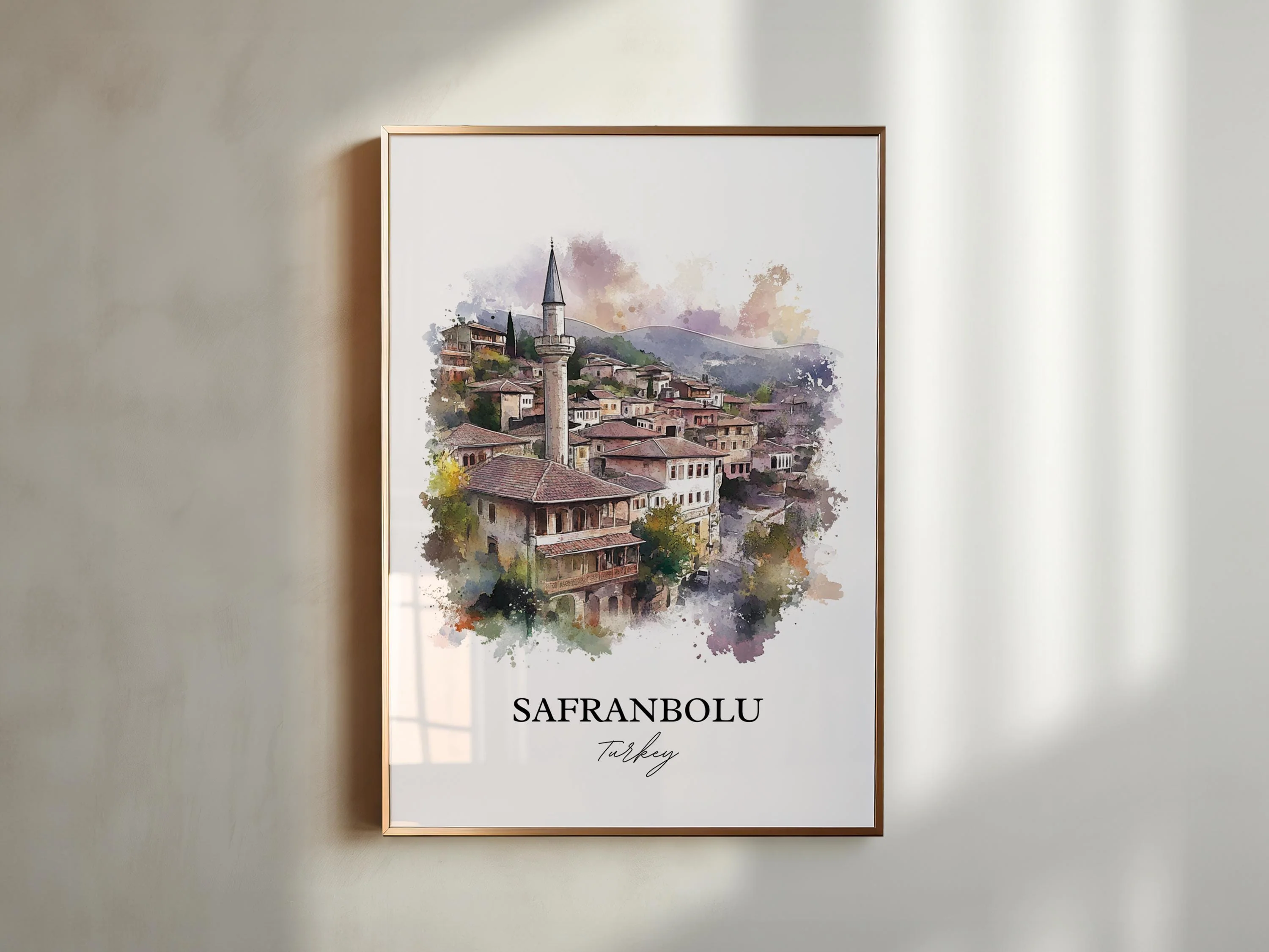 Safranbolu, Turkey – Watercolor Art Print - Image 3