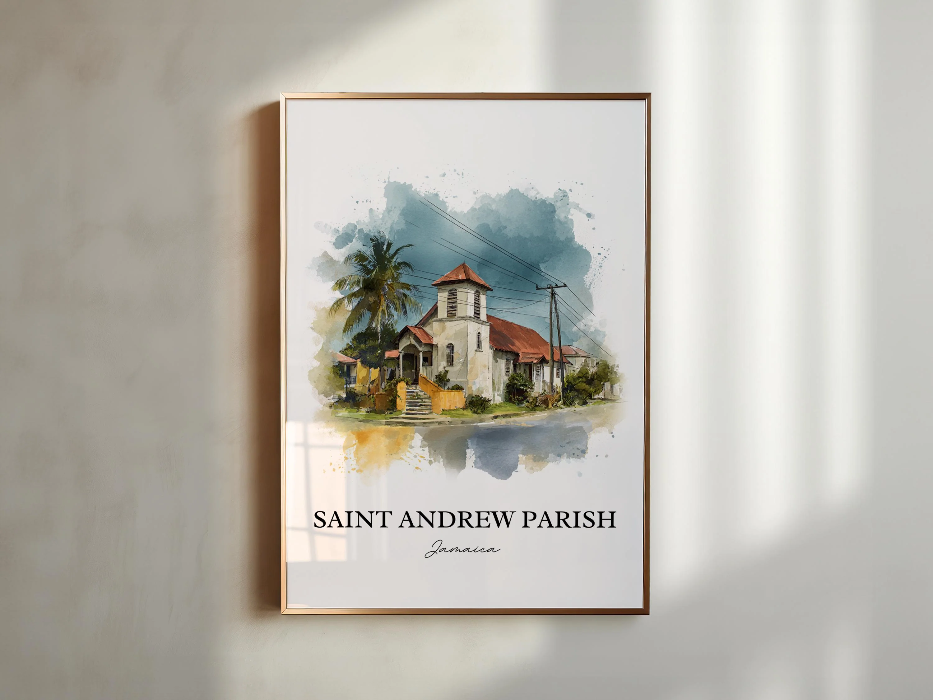 Saint Andrew Parish, Jamaica – Watercolor Art Print - Image 5