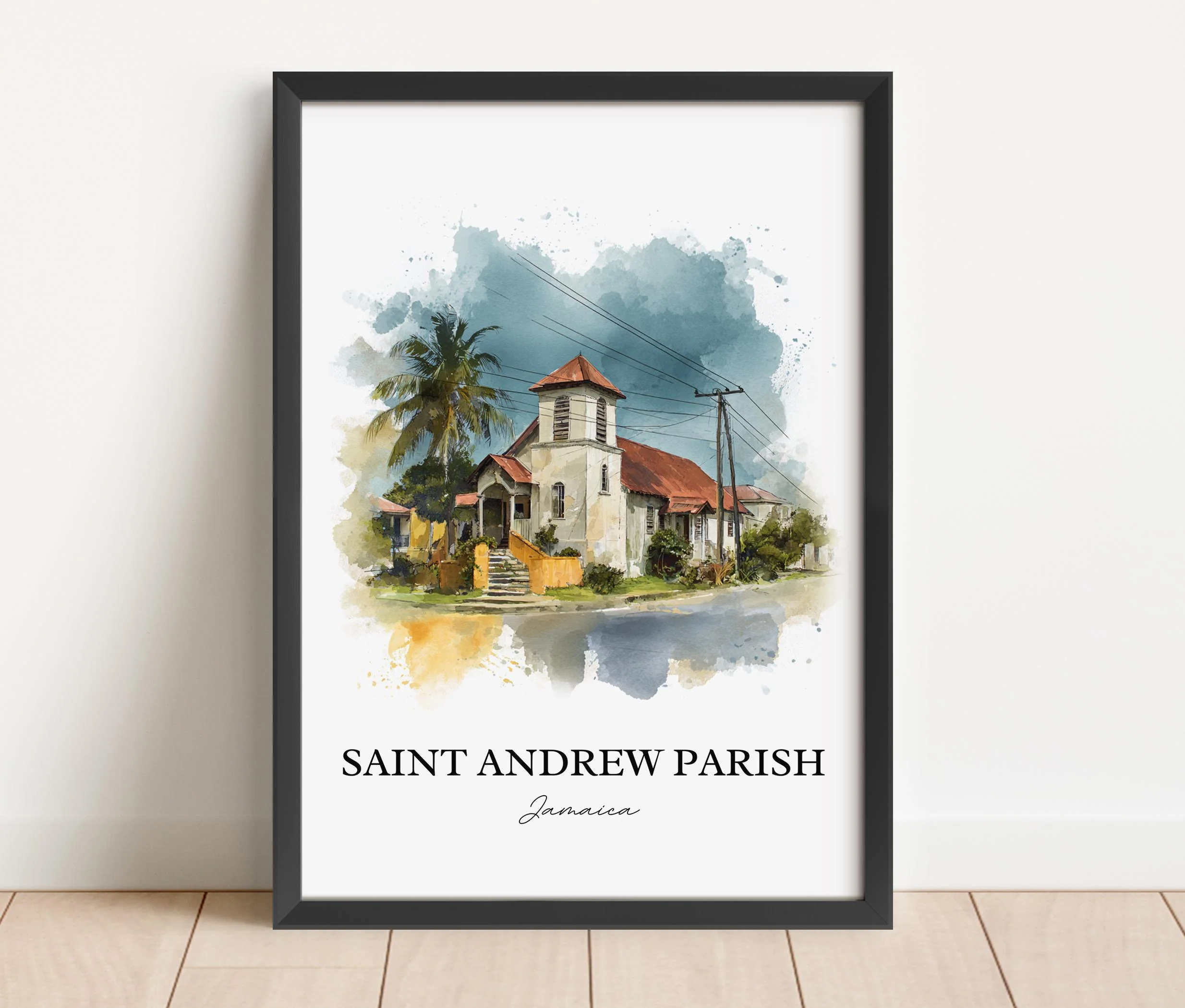 Saint Andrew Parish, Jamaica – Watercolor Art Print - Image 6