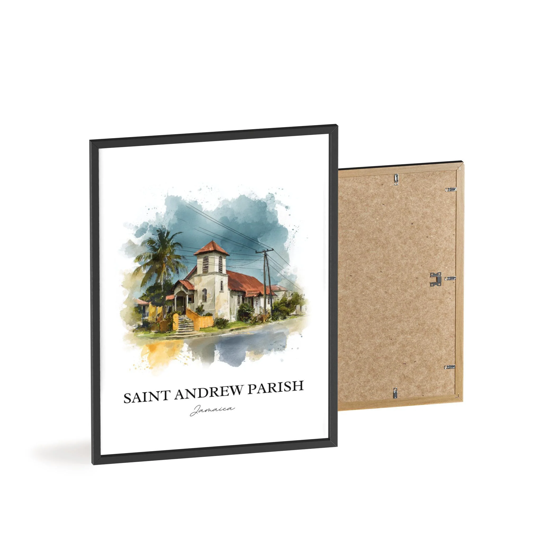 Saint Andrew Parish, Jamaica – Watercolor Art Print - Image 8