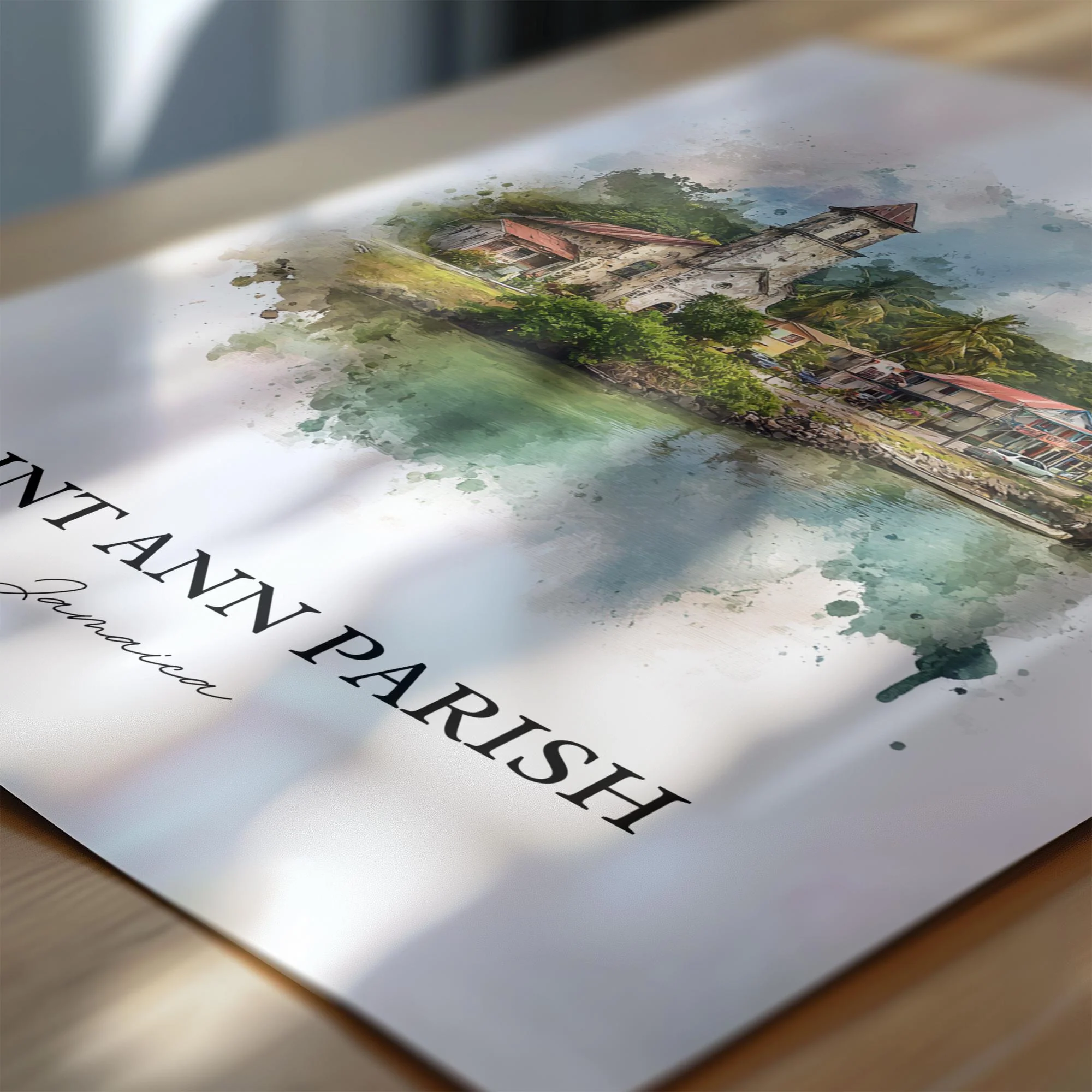 Saint Ann Parish, Jamaica – Watercolor Art Print - Image 2