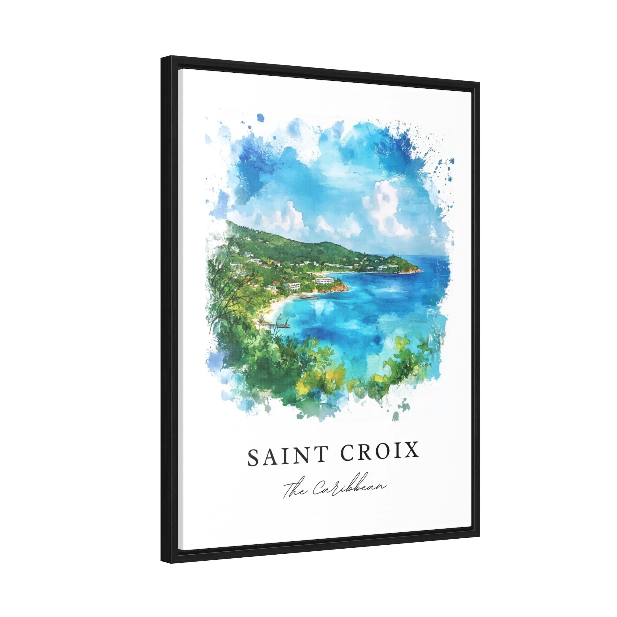 Saint Croix, U.S. Virgin Islands – Watercolor Art Print - Image 2