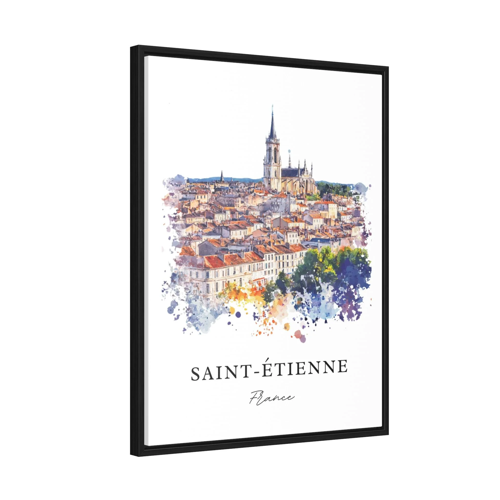Saint-Etienne, France – Watercolor Art Print - Image 2