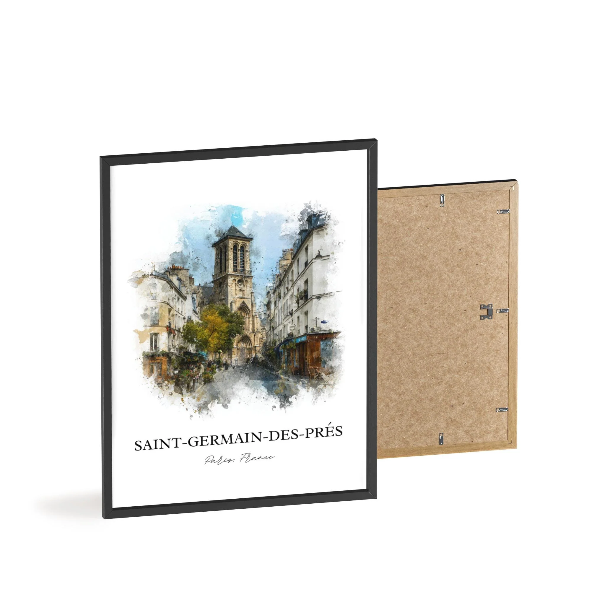 Saint-Germain-des-Prés, Paris – Watercolor Art Print - Image 10