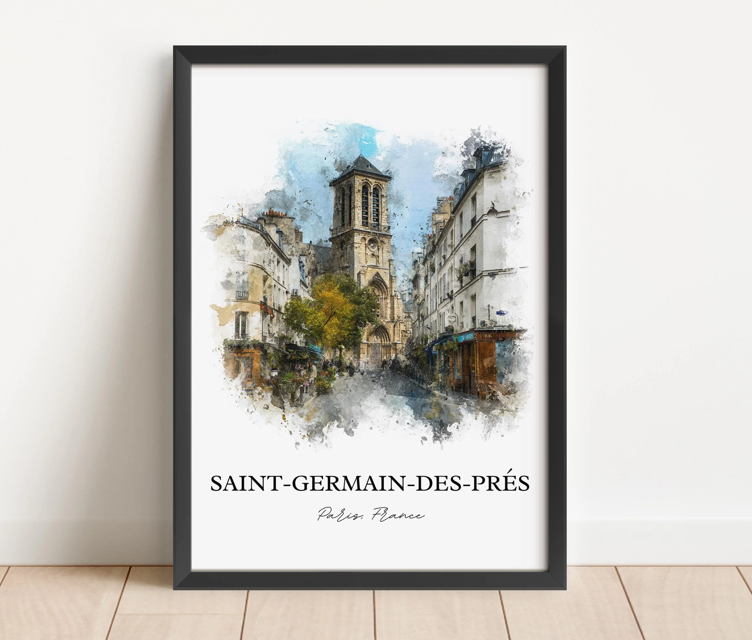 Saint-Germain-des-Prés, Paris – Watercolor Art Print - Image 5