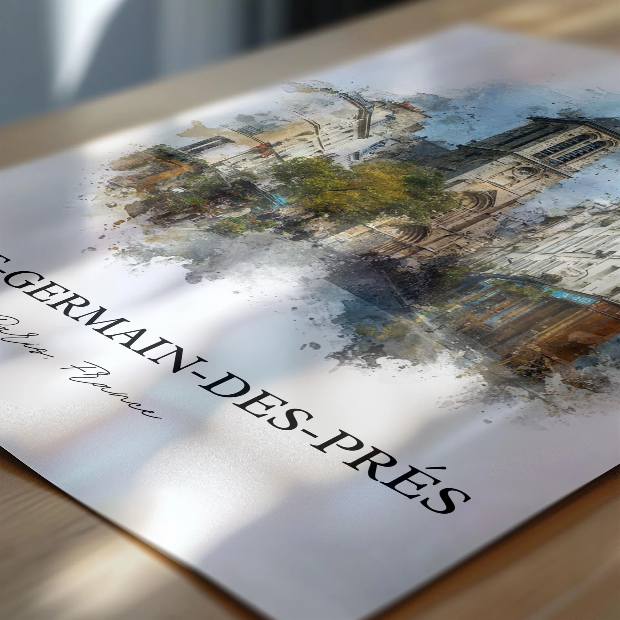 Saint-Germain-des-Prés, Paris – Watercolor Art Print - Image 7