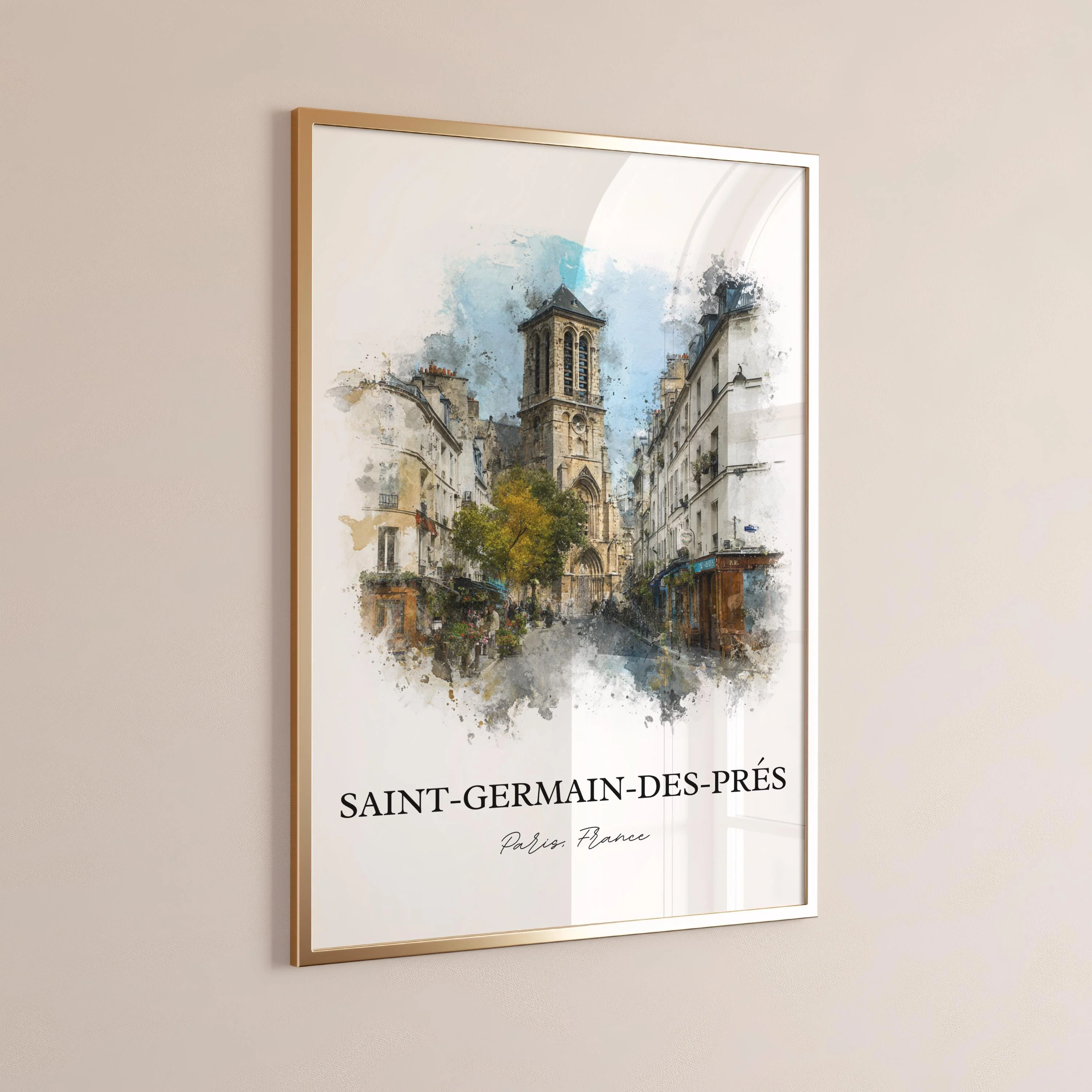 Saint-Germain-des-Prés, Paris – Watercolor Art Print - Image 8