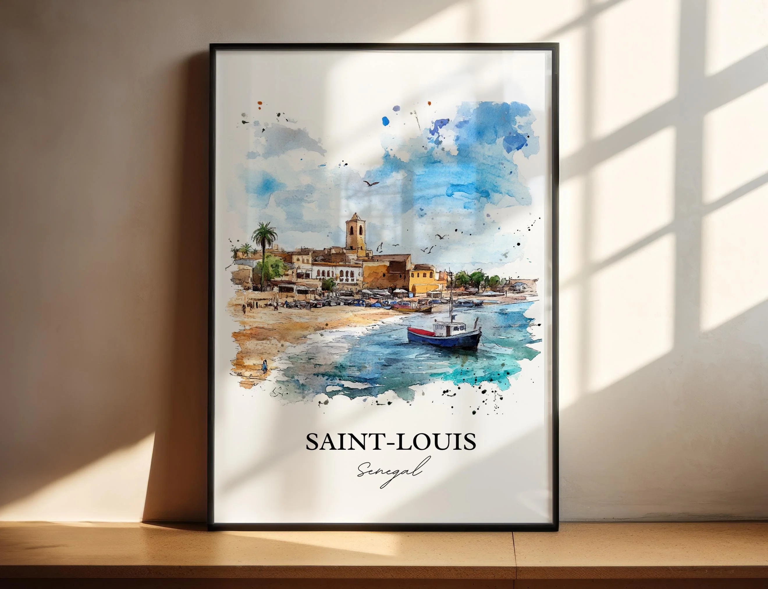 Saint-Louis, Senegal – Watercolor Art Print