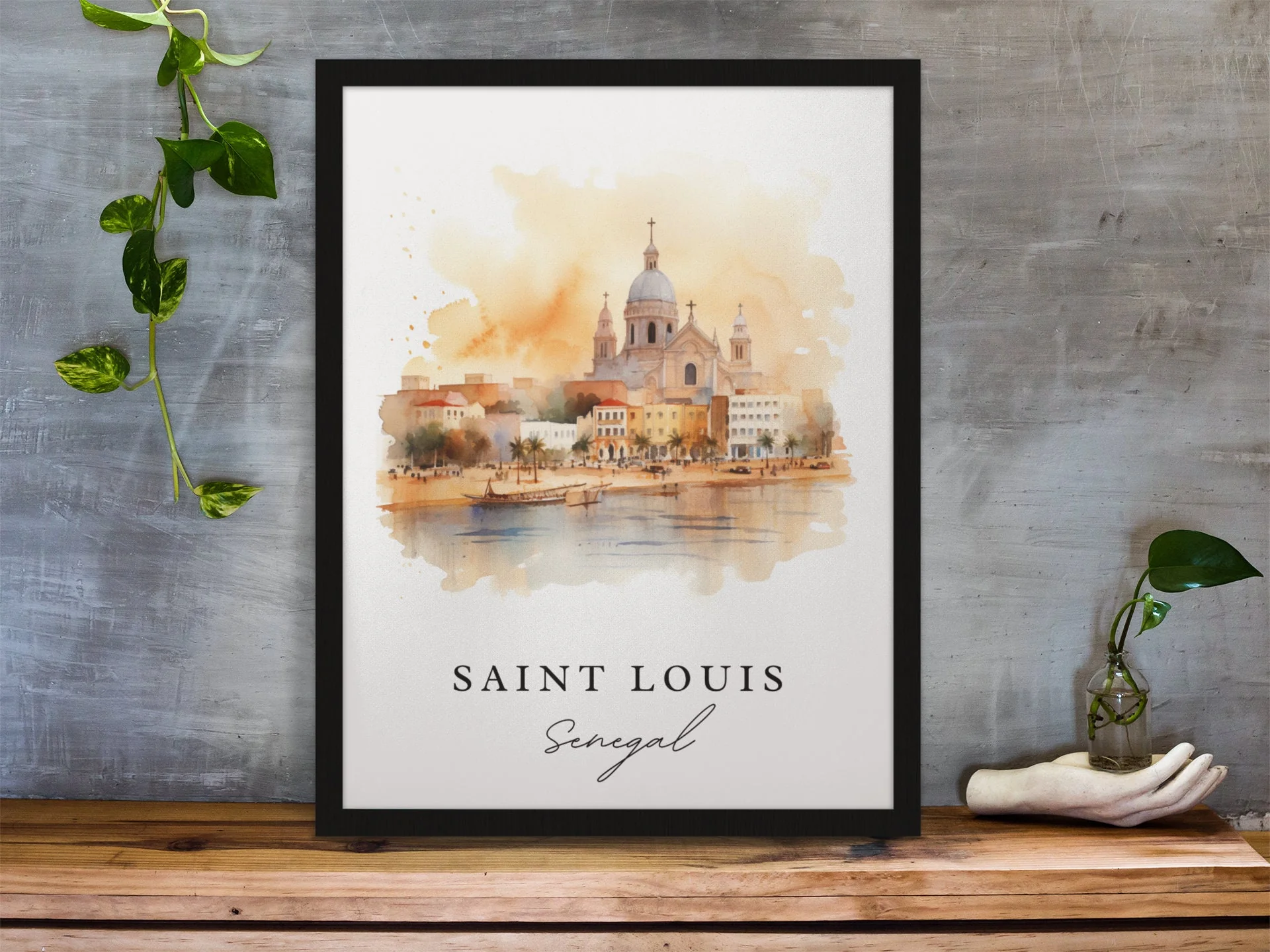 Saint Louis, Senegal – Watercolor Art Print