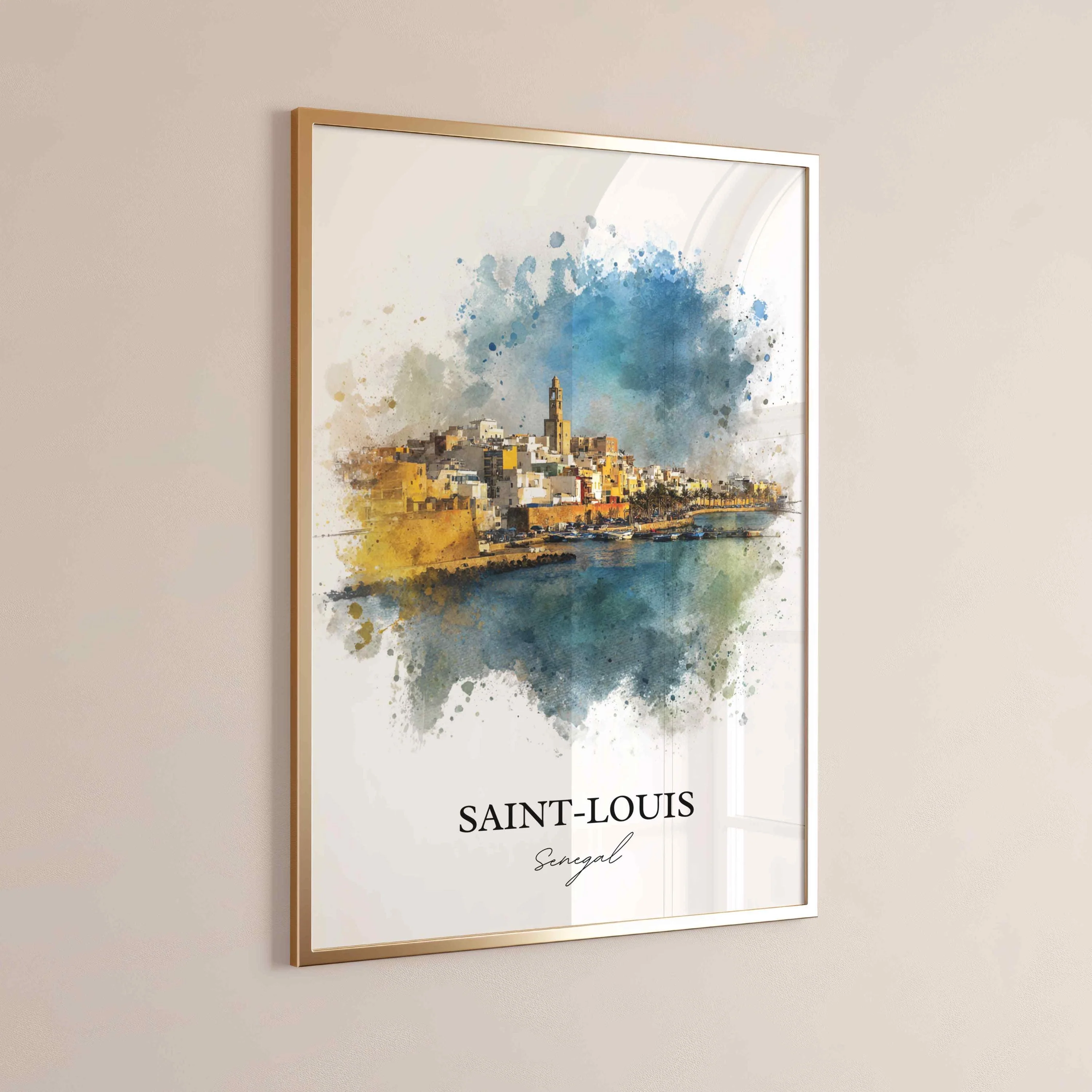 Saint-Louis, Senegal – Watercolor Art Print - Image 9
