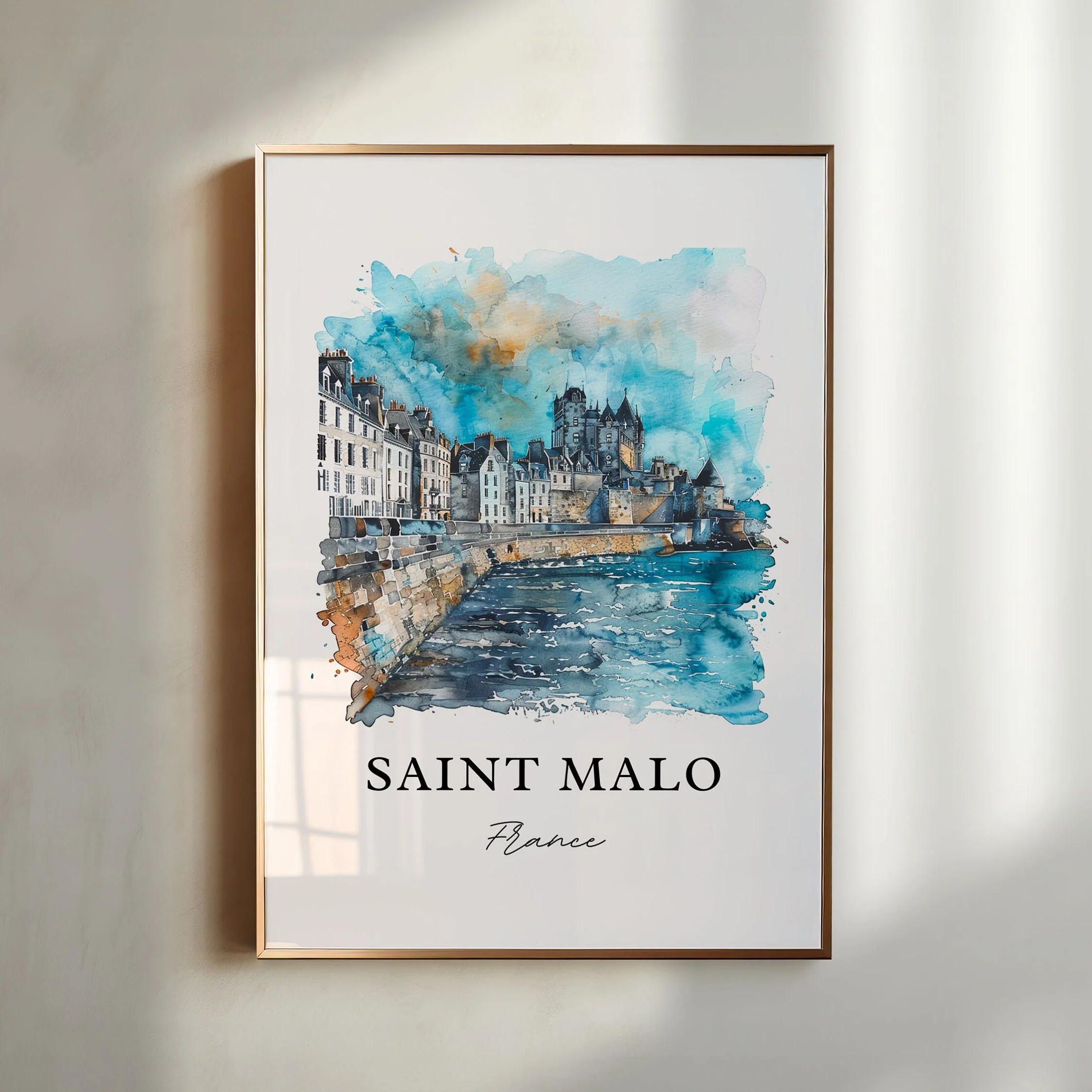 Saint-Malo, France – Watercolor Art Print