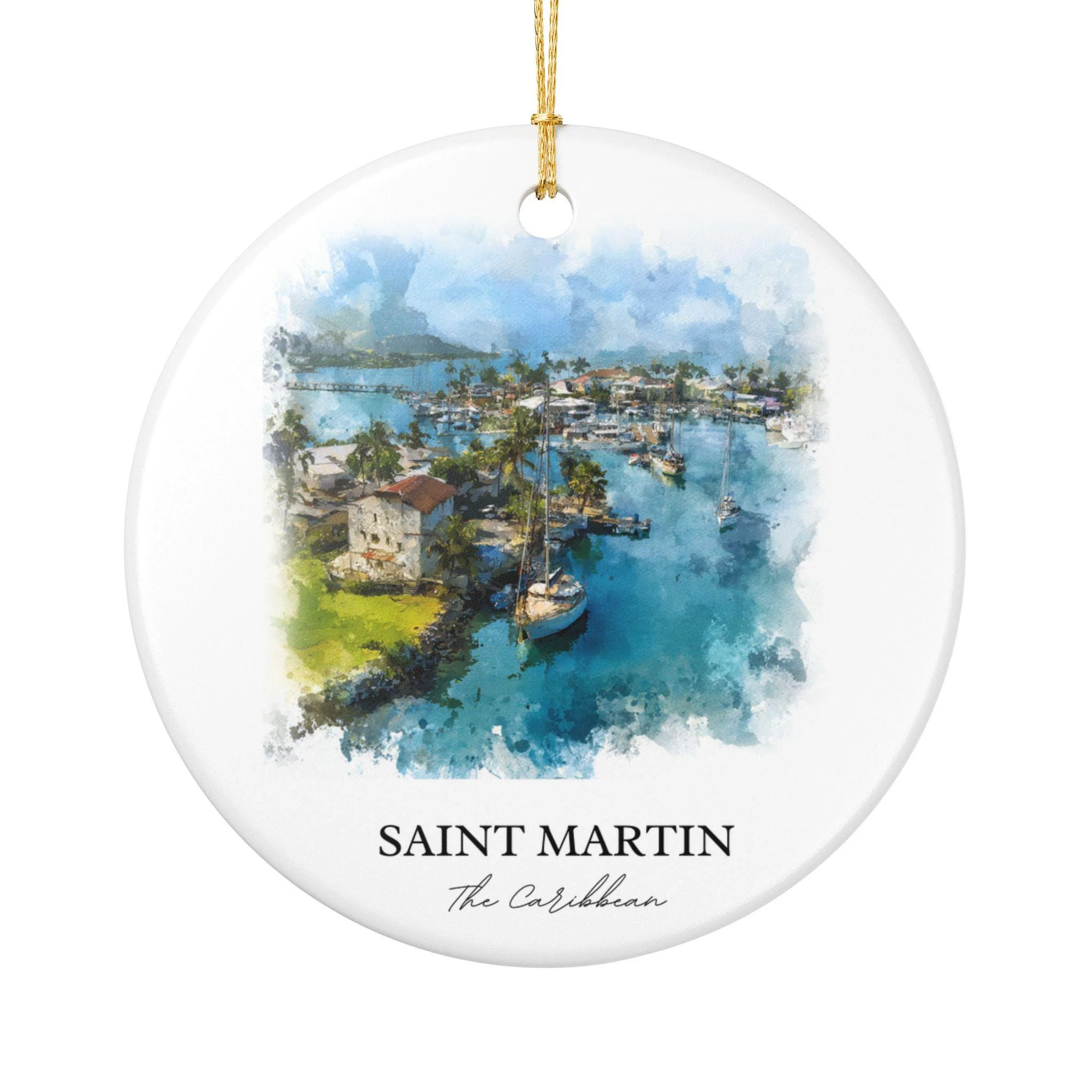 Saint Martin Ornament: Unique Caribbean Souvenir, St. Martin Xmas Decor, and Authentic Saint Martin Island Gift