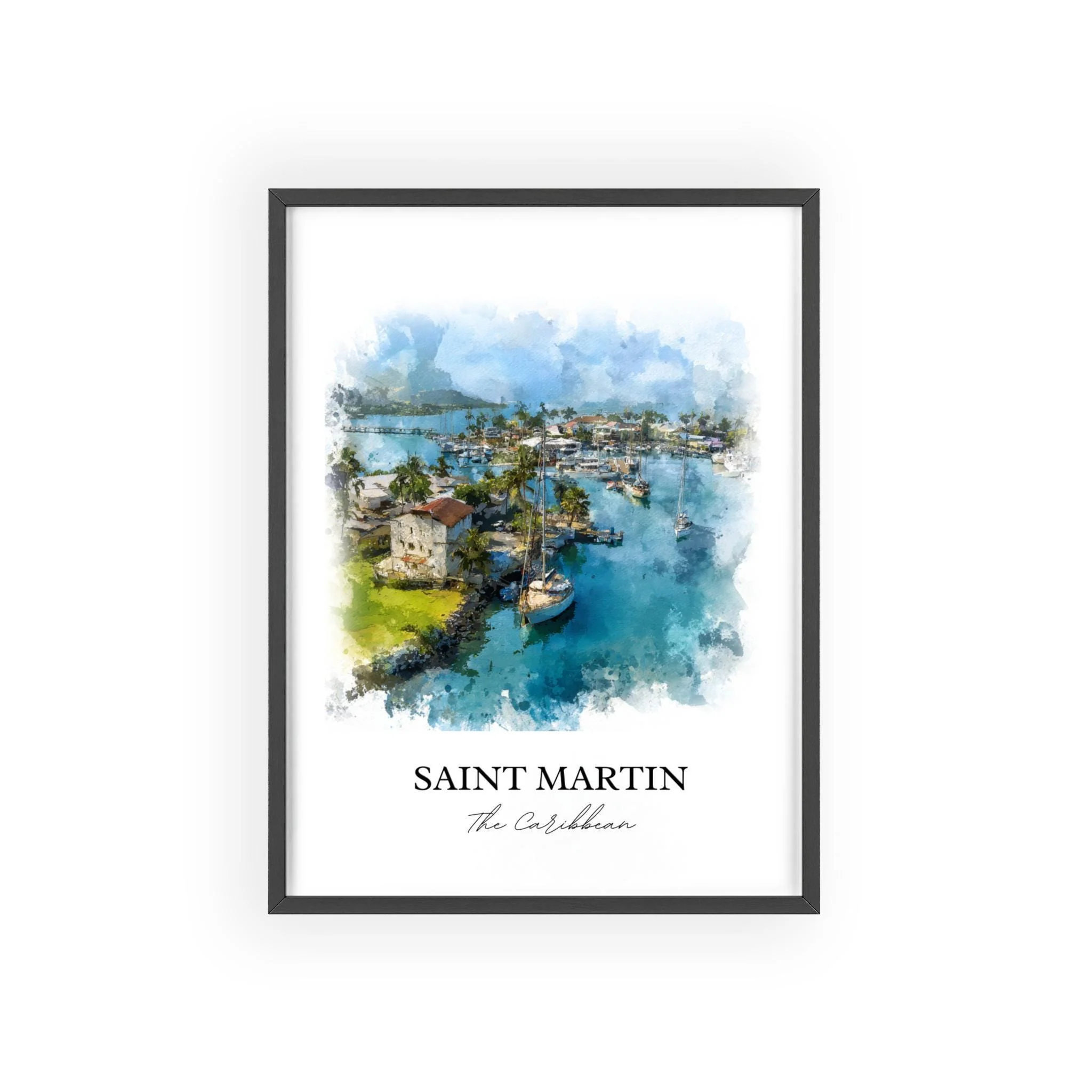 Saint Martin, Caribbean – Watercolor Art Print - Image 7
