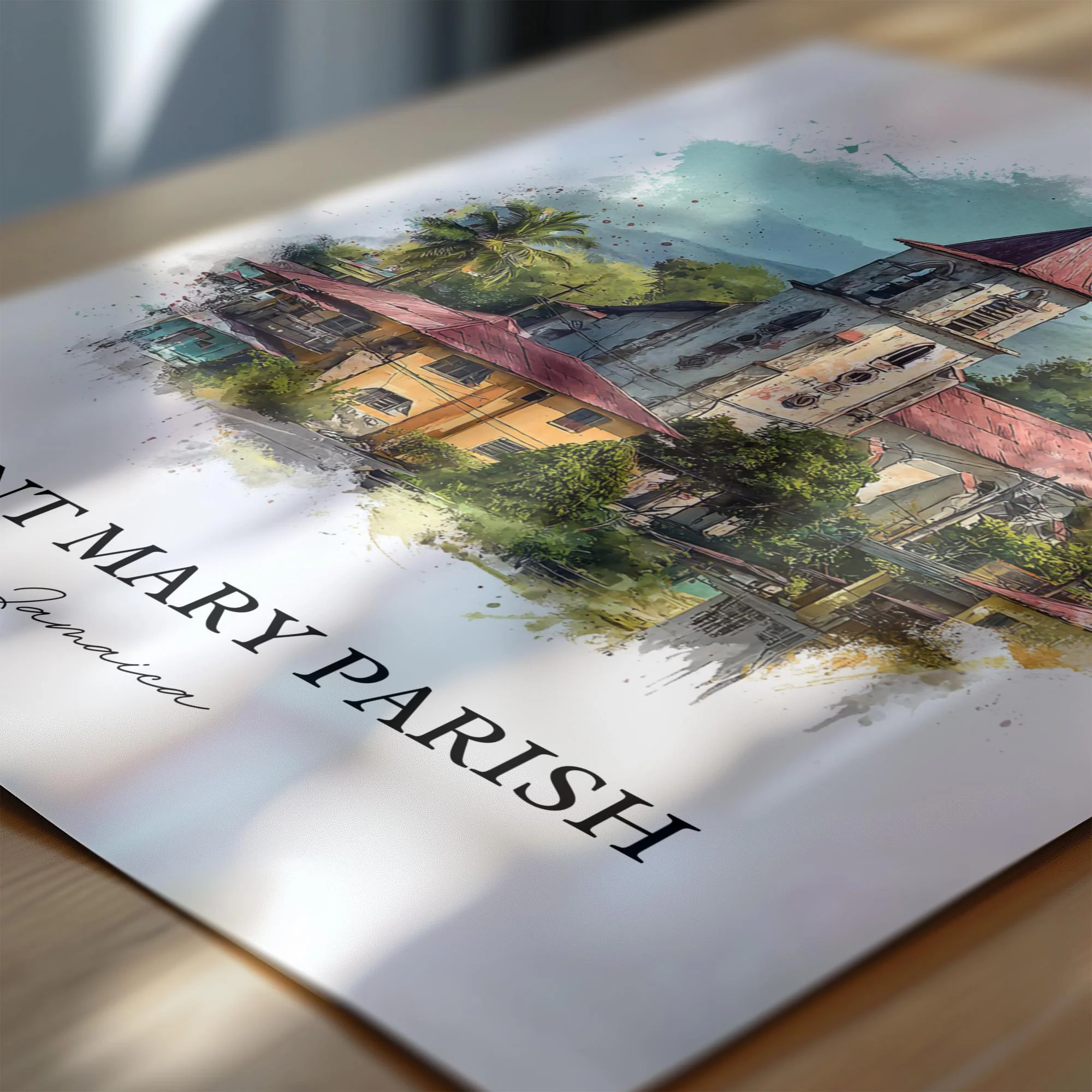 Saint Mary, Jamaica – Watercolor Art Print - Image 2