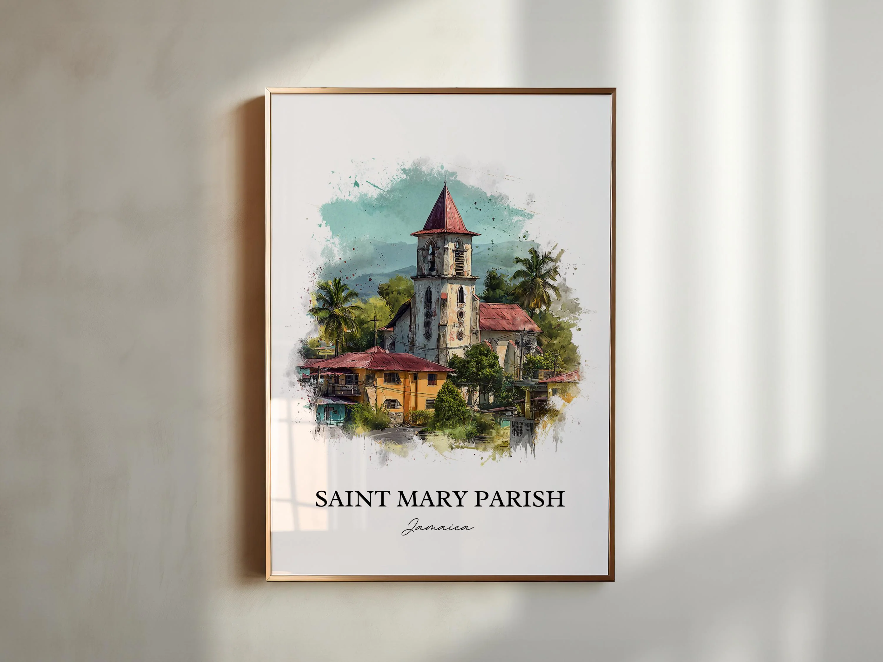 Saint Mary, Jamaica – Watercolor Art Print - Image 4