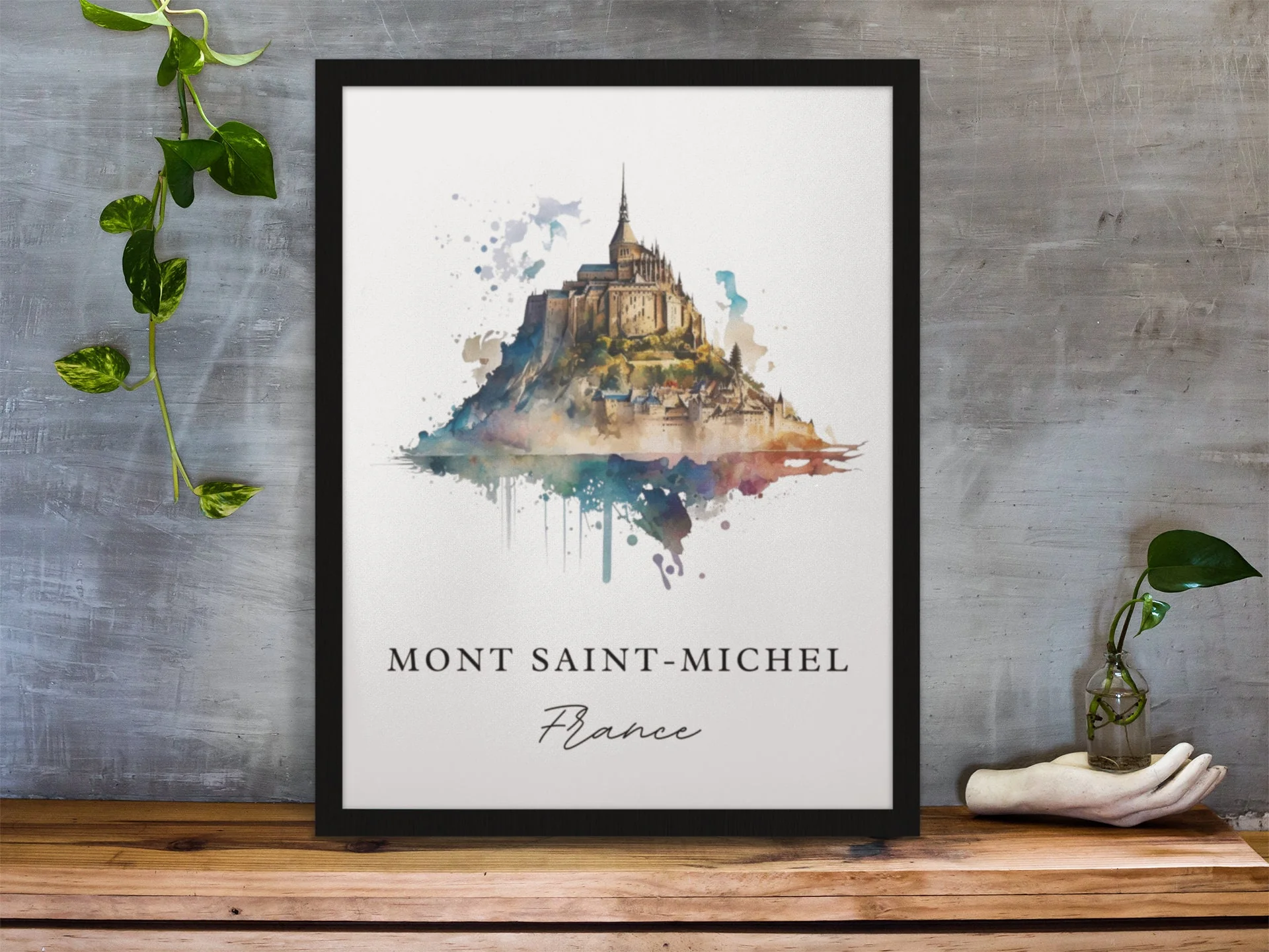 Mont Saint Michel, France – Watercolor Art Print - Image 5