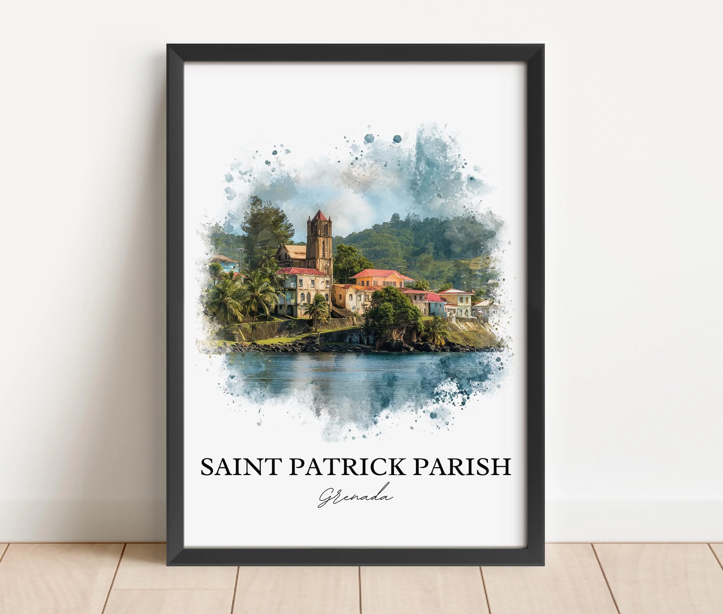 Saint Patrick Parish, Grenada – Watercolor Art Print - Image 5
