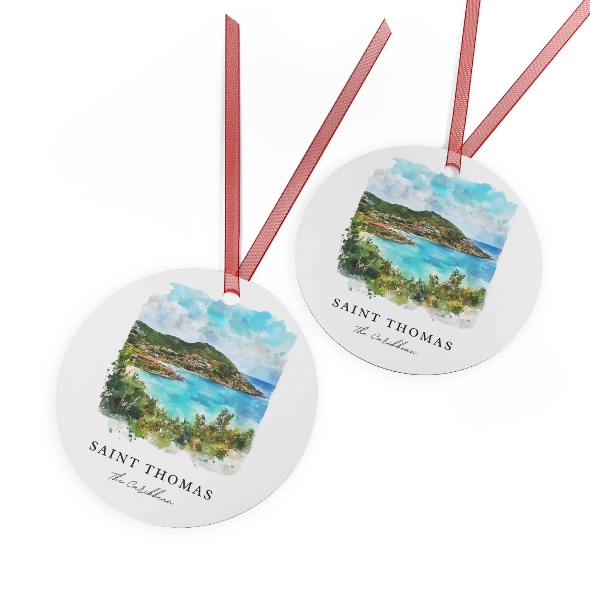 Saint Thomas Ornament: Unique St Thomas Souvenir, St Thomas Xmas Decor, and Authentic St Thomas USVI Christmas Gift - Image 2