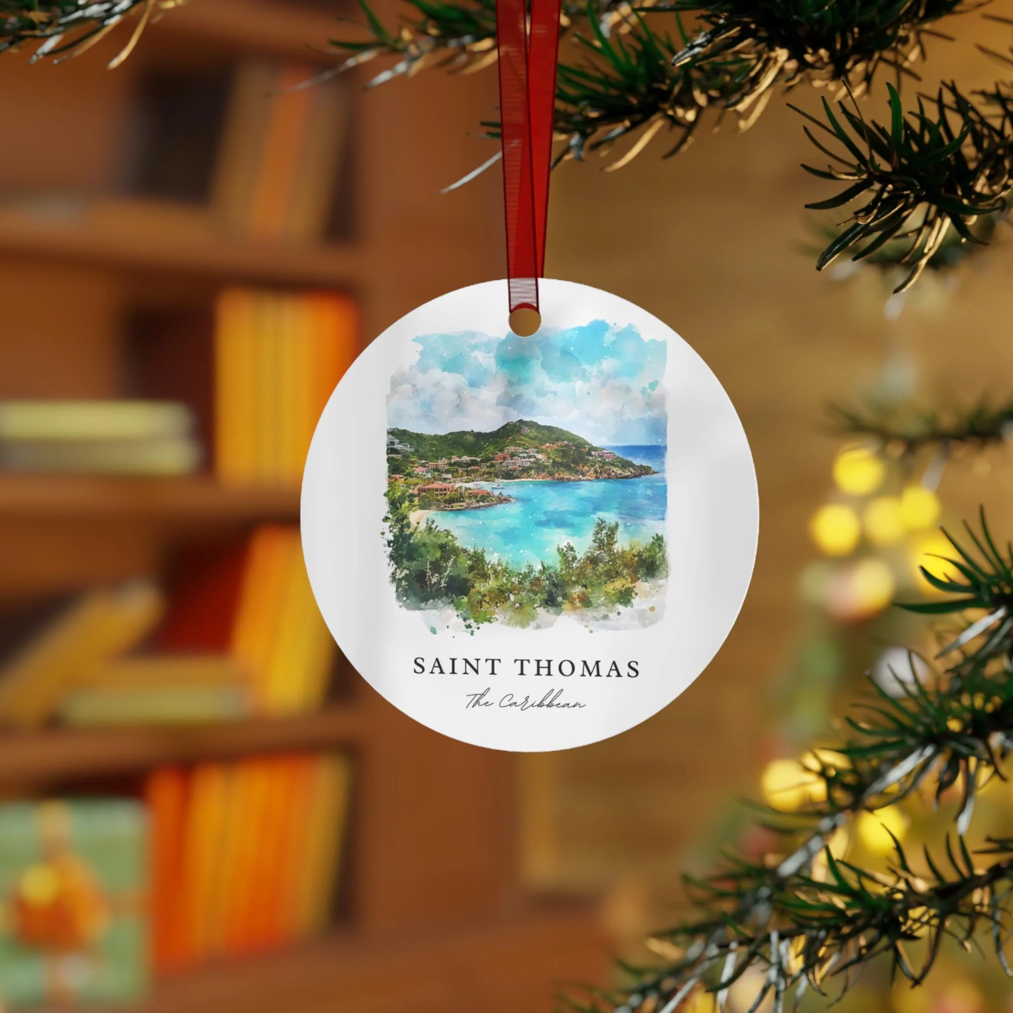 Saint Thomas Ornament: Unique St Thomas Souvenir, St Thomas Xmas Decor, and Authentic St Thomas USVI Christmas Gift - Image 3