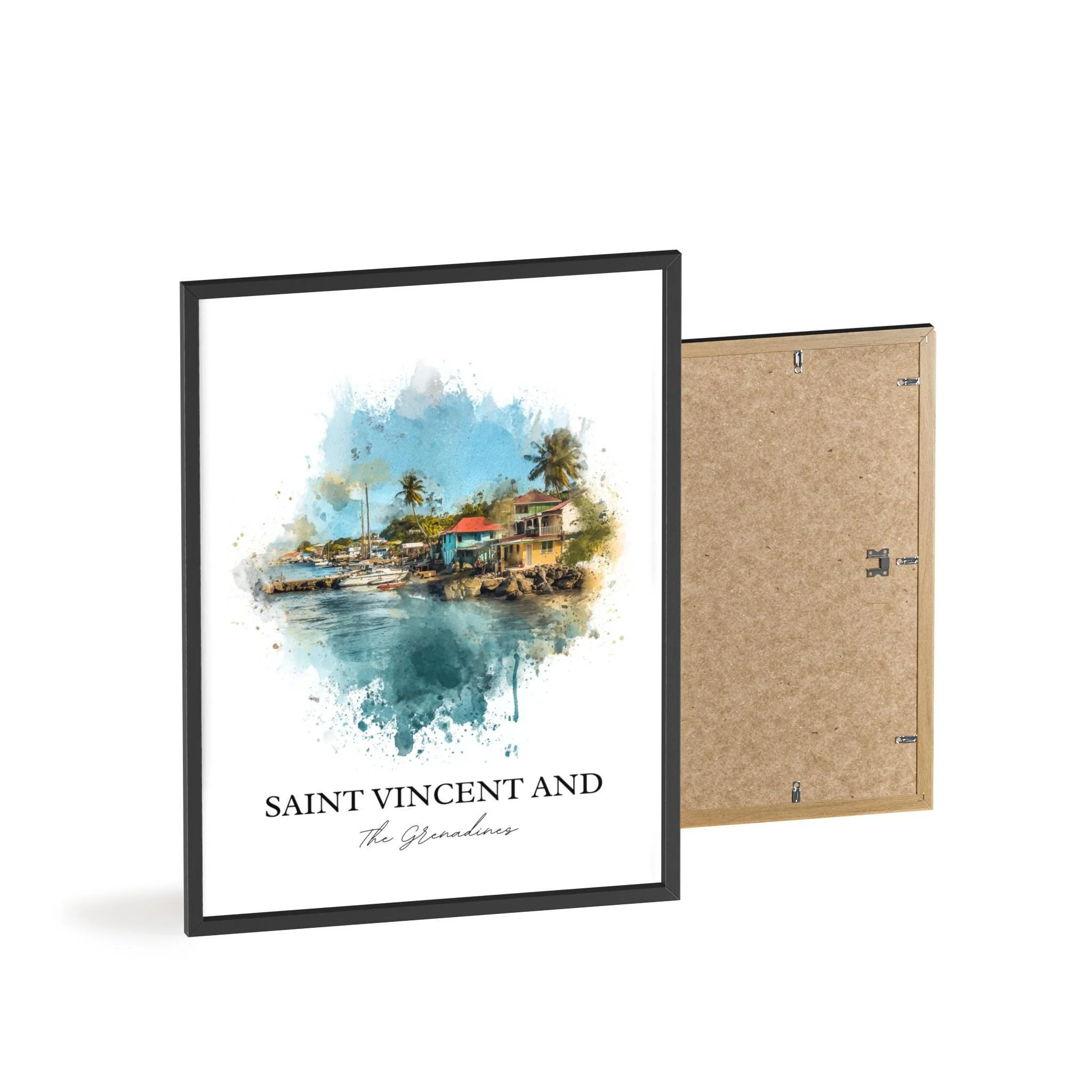 Saint Vincent, Saint Vincent and the Grenadines – Watercolor Art Print - Image 8