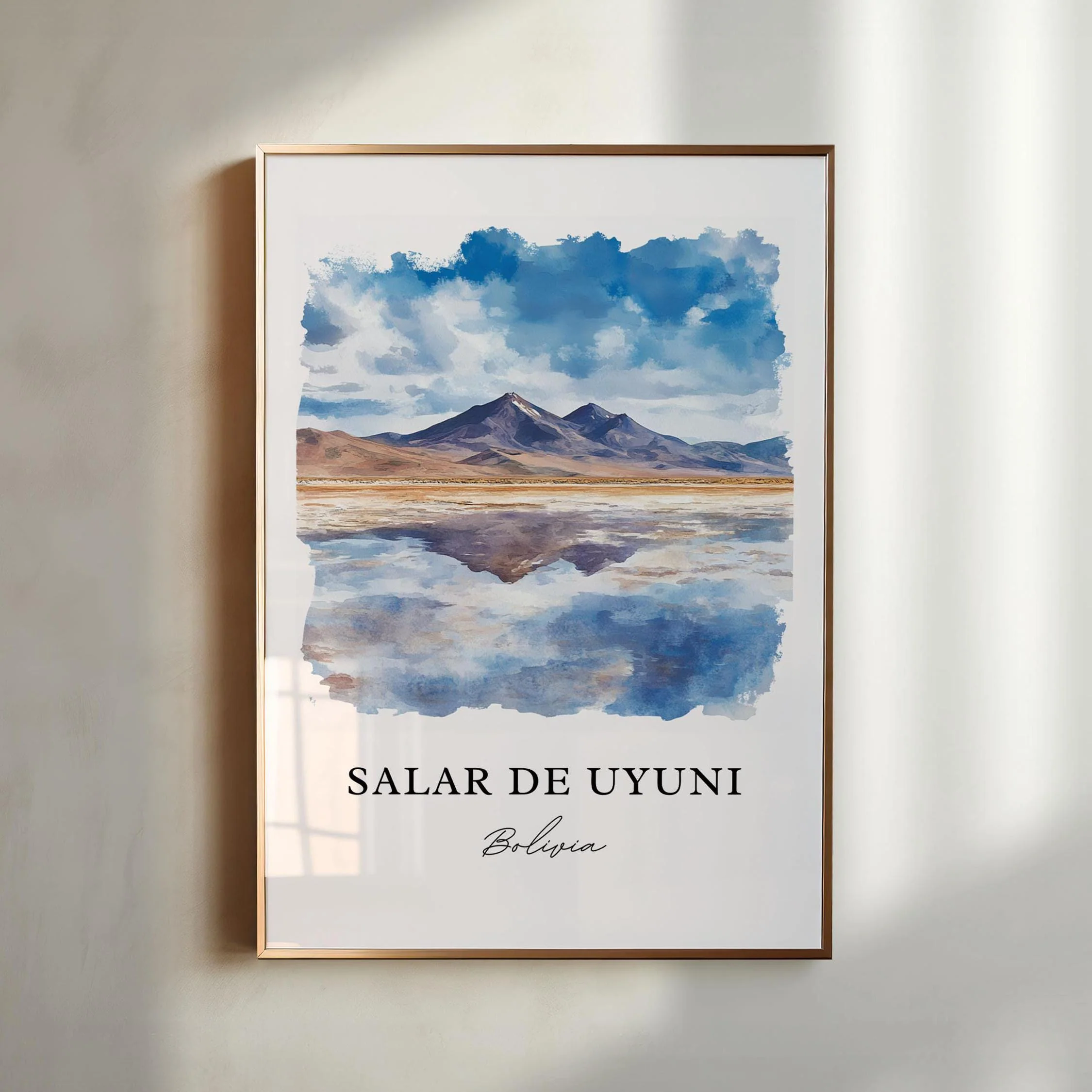 Salar de Uyuni, Bolivia – Watercolor Art Print - Image 2