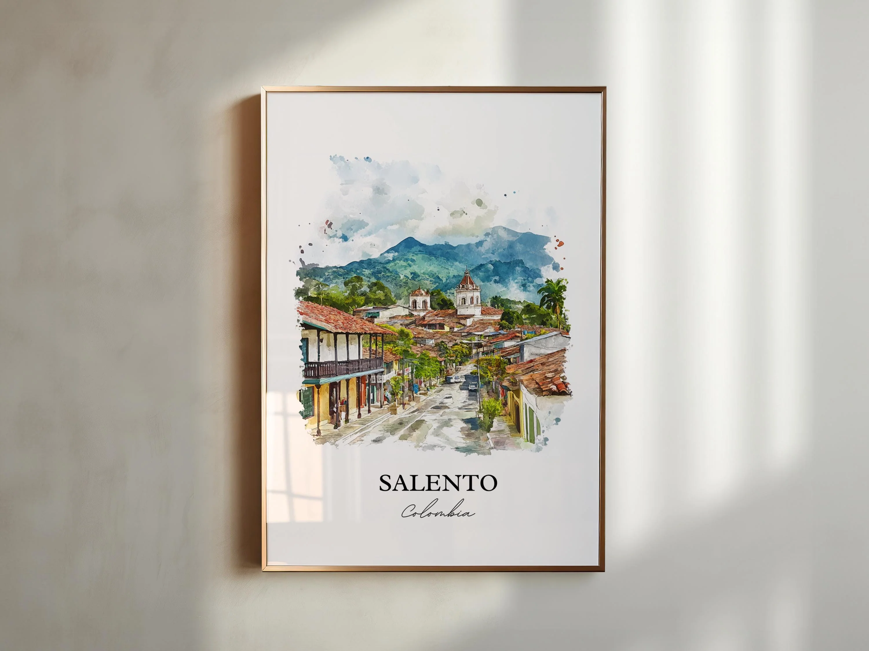 Salento, Colombia – Watercolor Art Print - Image 3