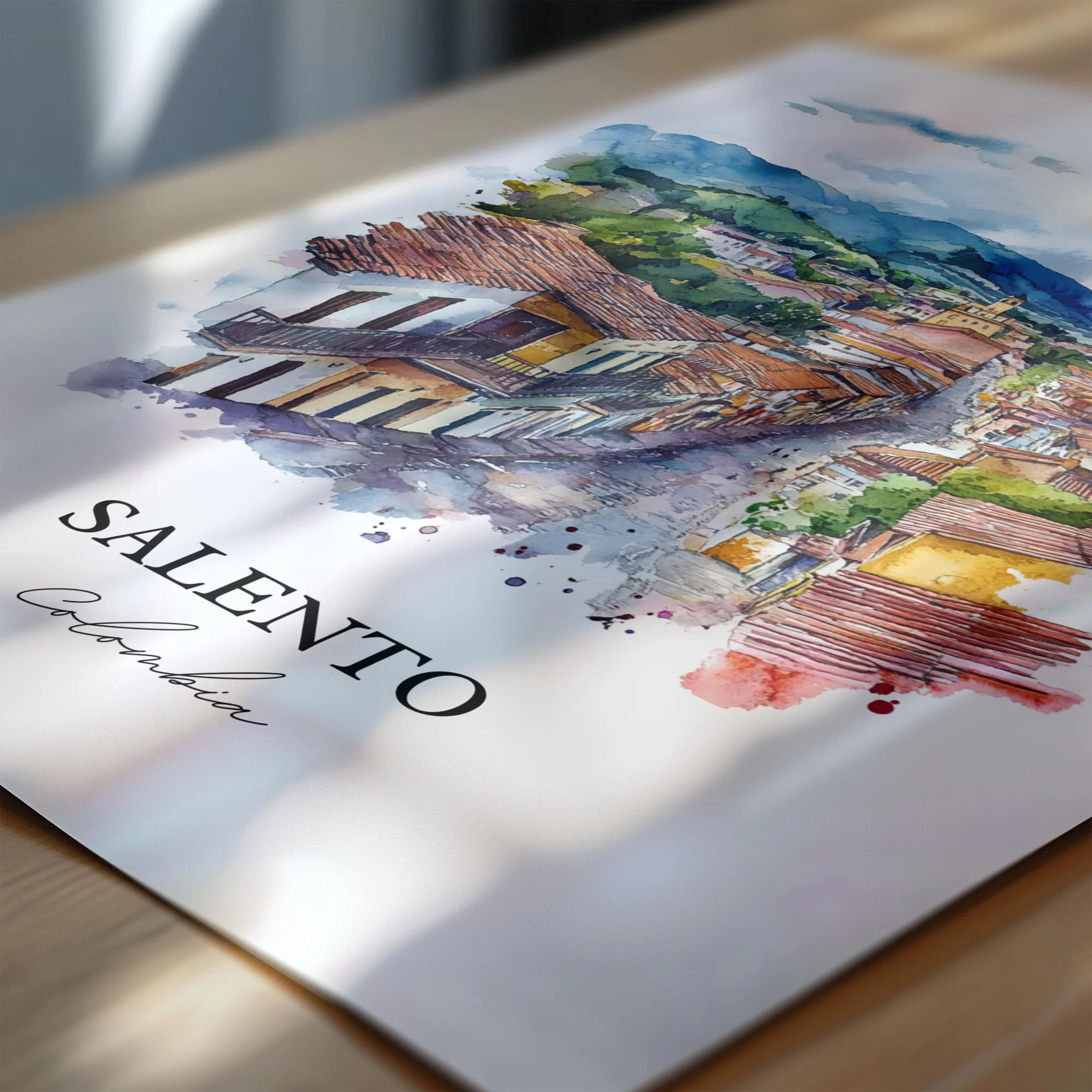 Salento, Colombia – Watercolor Art Print - Image 2