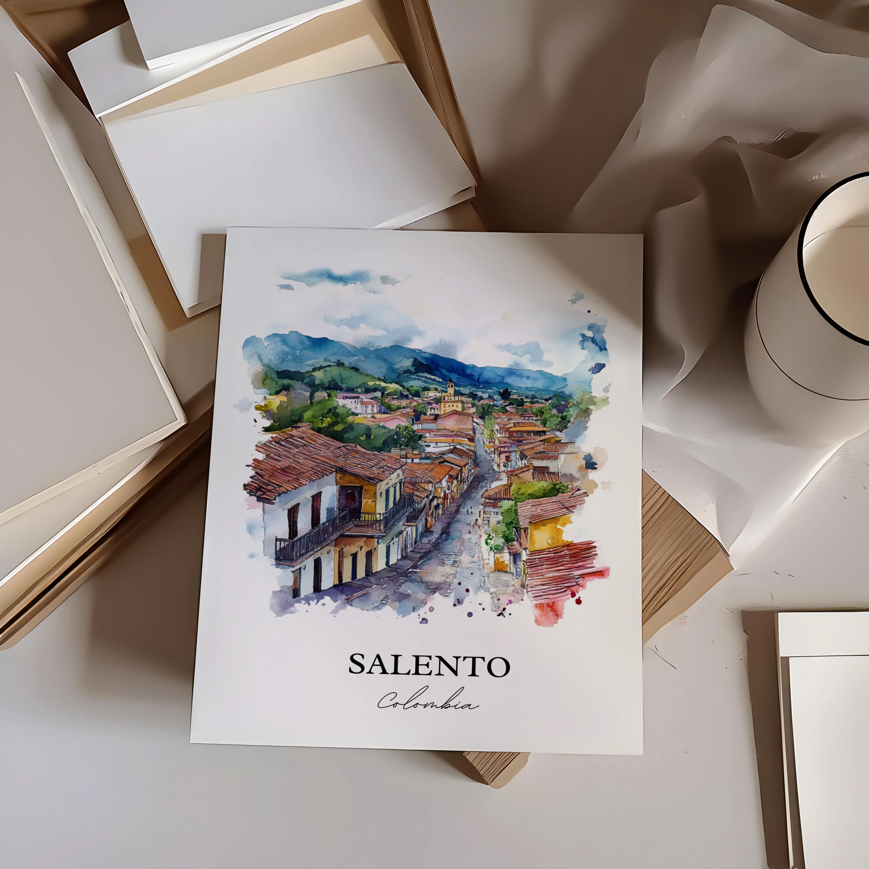 Salento, Colombia – Watercolor Art Print - Image 5
