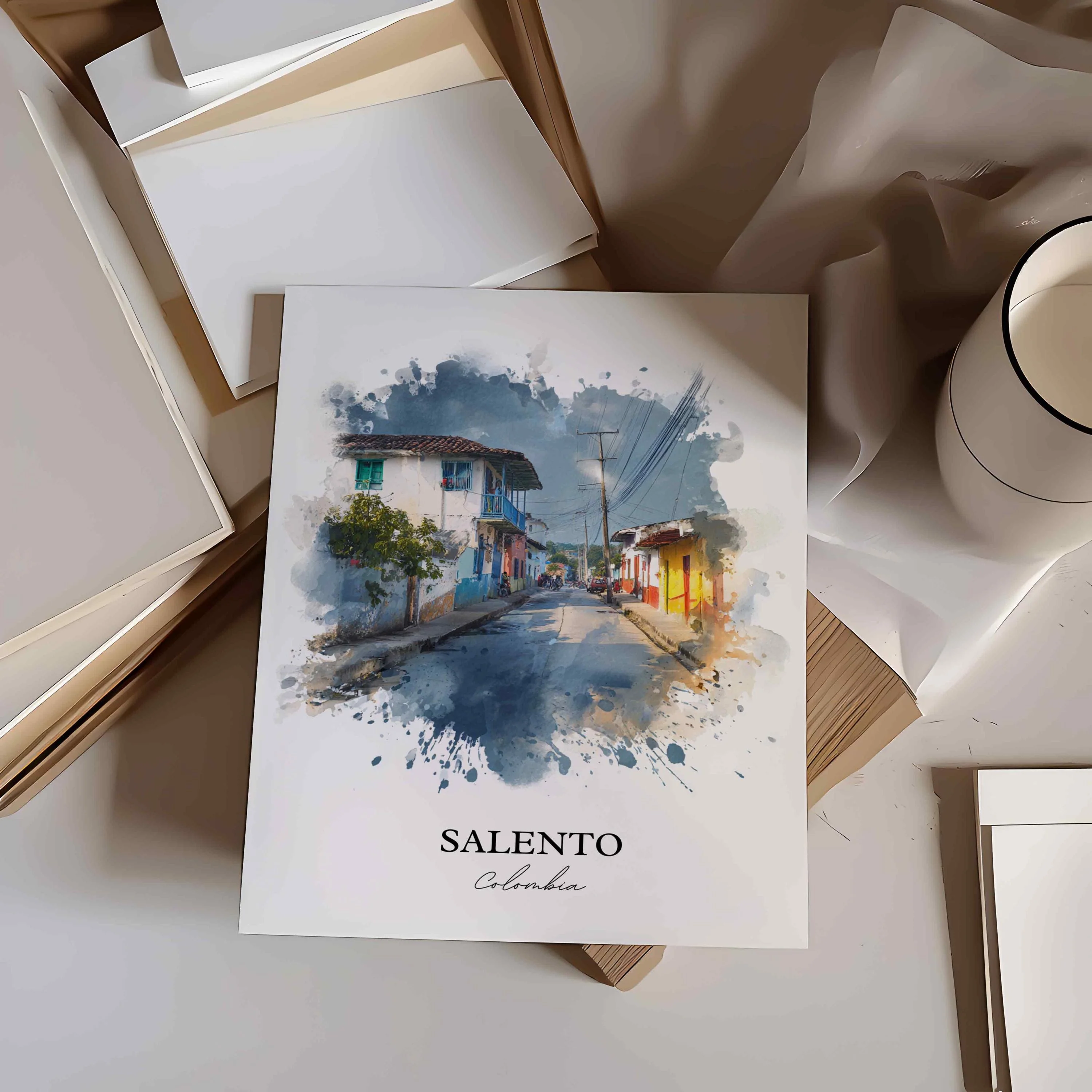 Salento, Colombia – Watercolor Art Print - Image 3