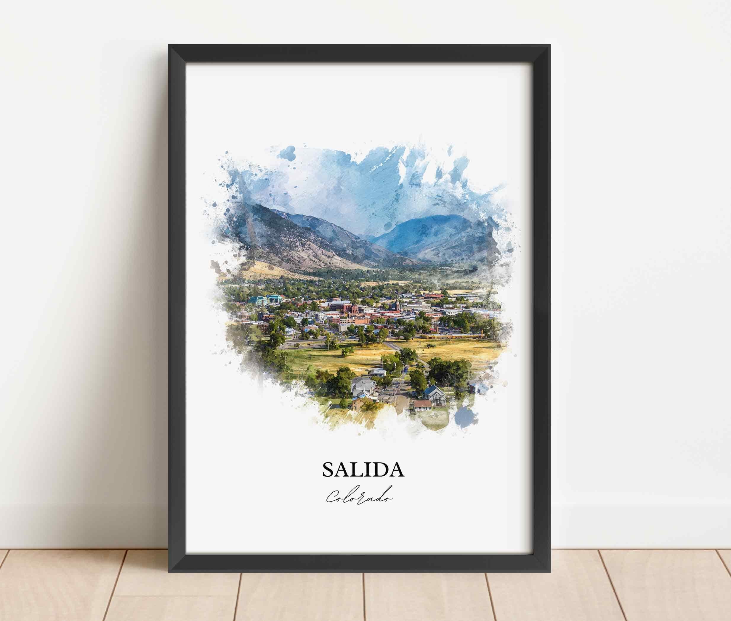 Salida, Colorado – Watercolor Art Print - Image 8